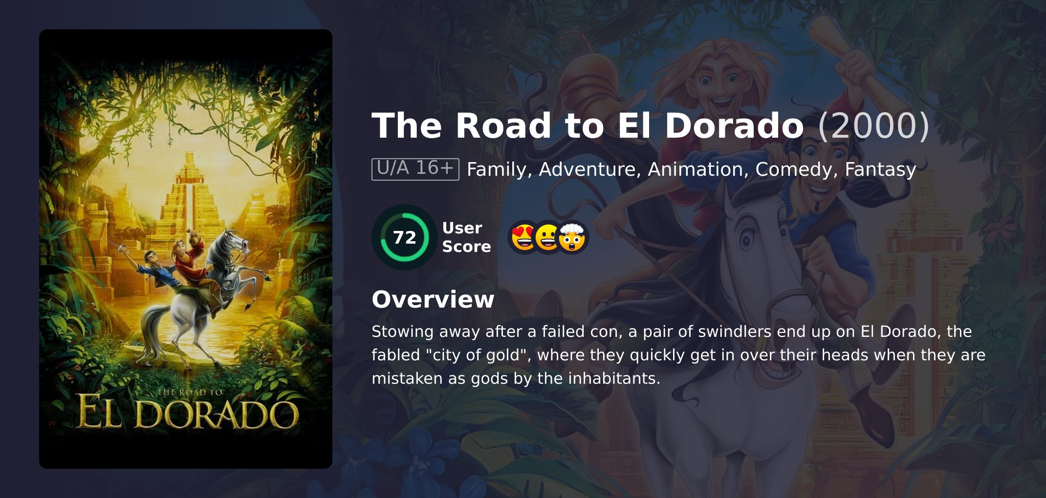 The Road to El Dorado Movie Hindi Dubbed