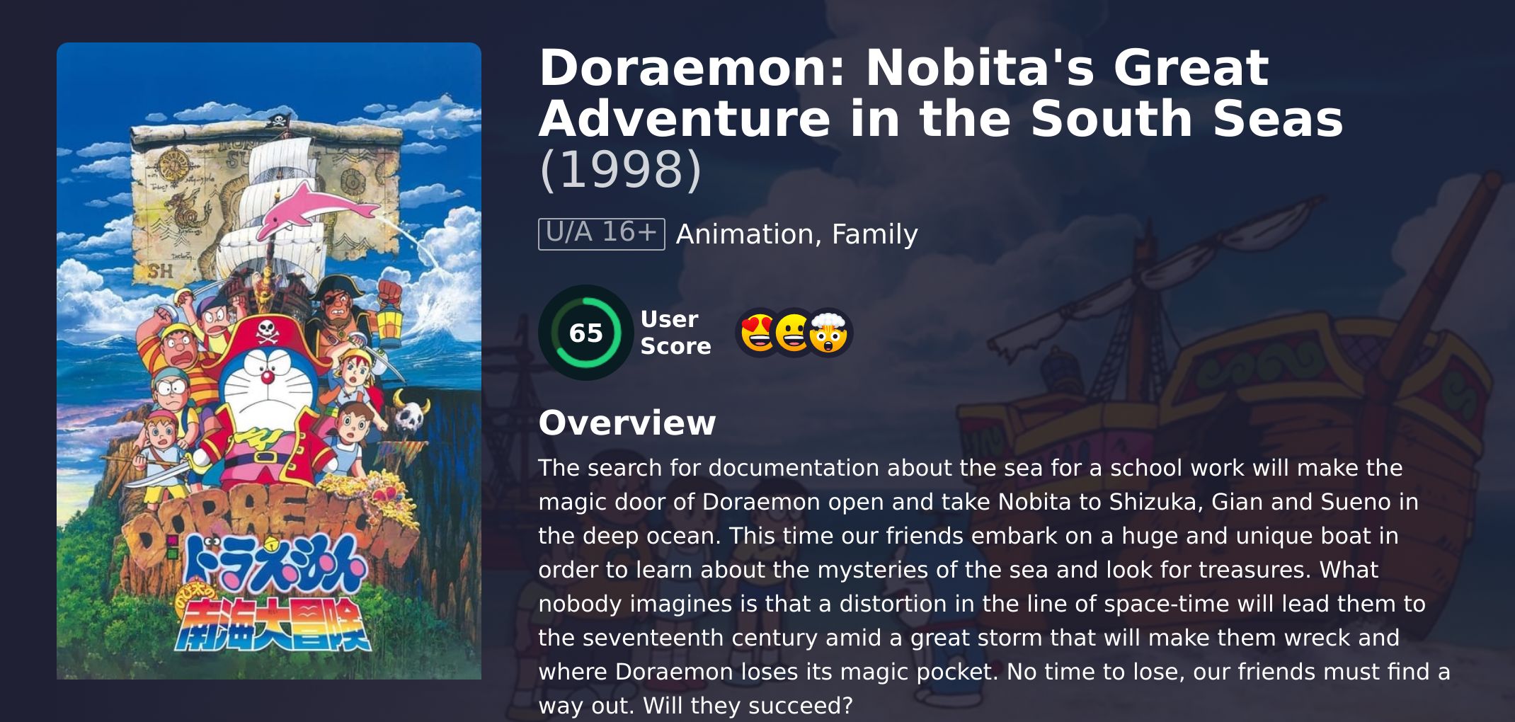 Doraemon: Nobita's Great Adventure in the South Seas Movie Hindi Dubbed