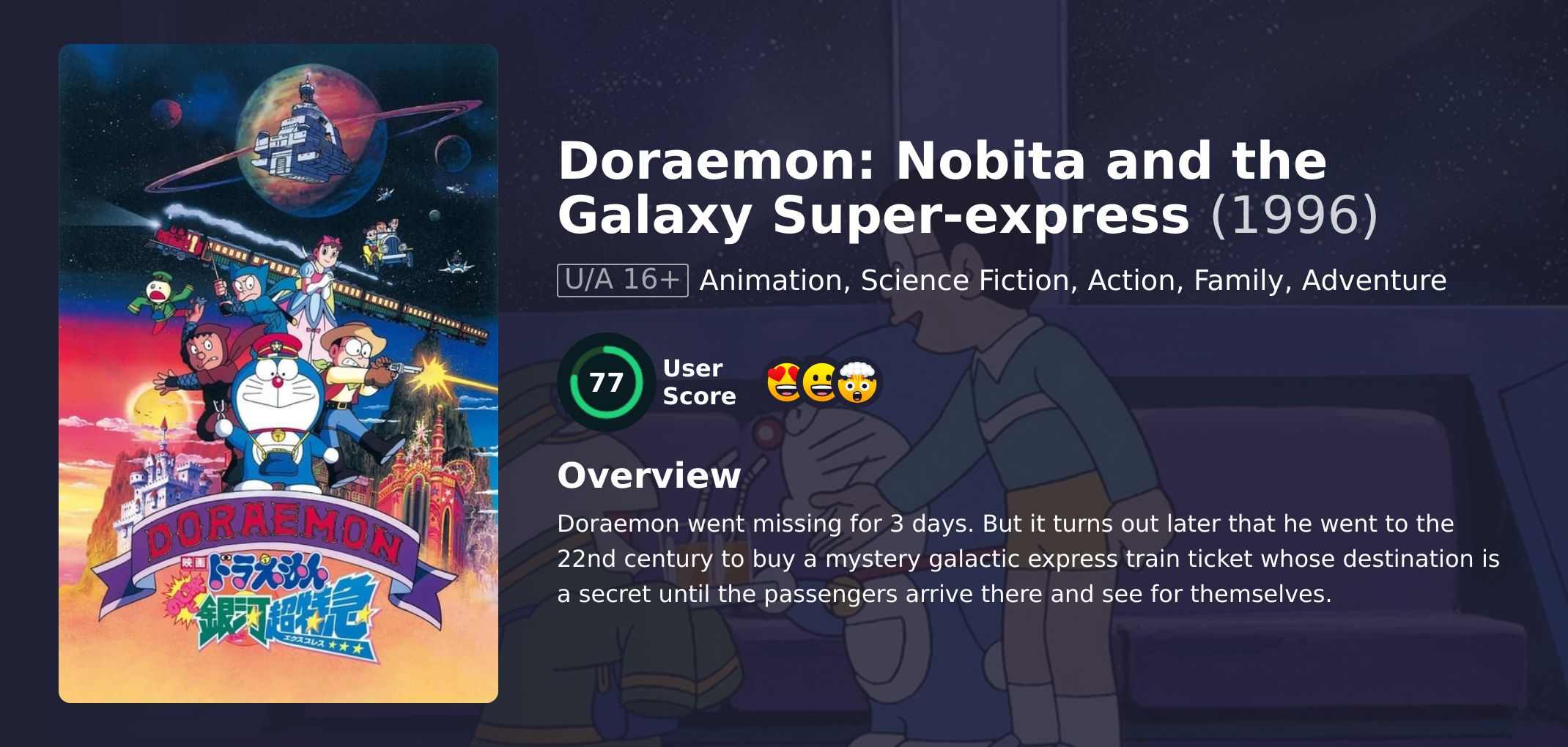 Doraemon: Nobita and the Galaxy Super-express Movie Hindi Dubbed