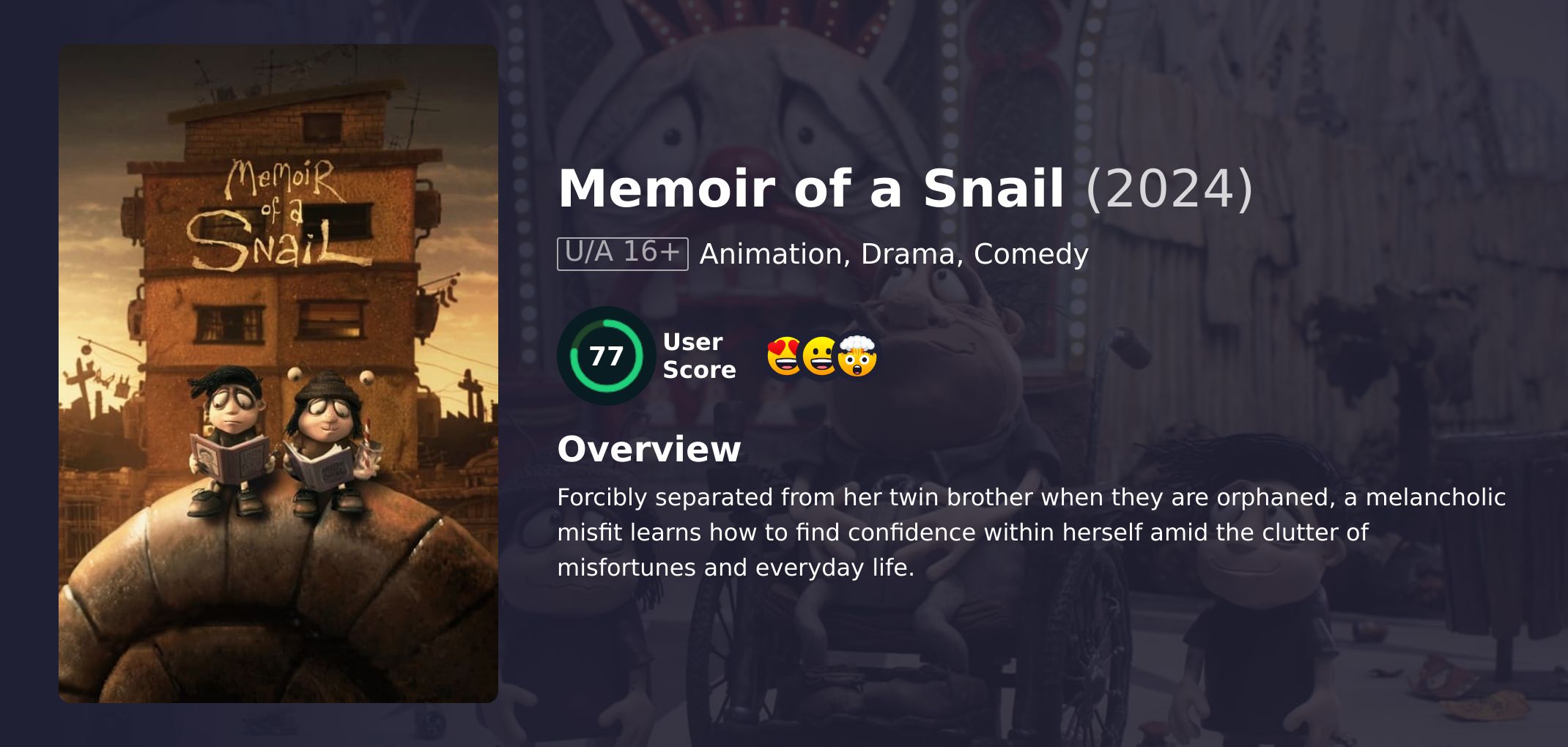 Memoir of a Snail Movie English Dubbed