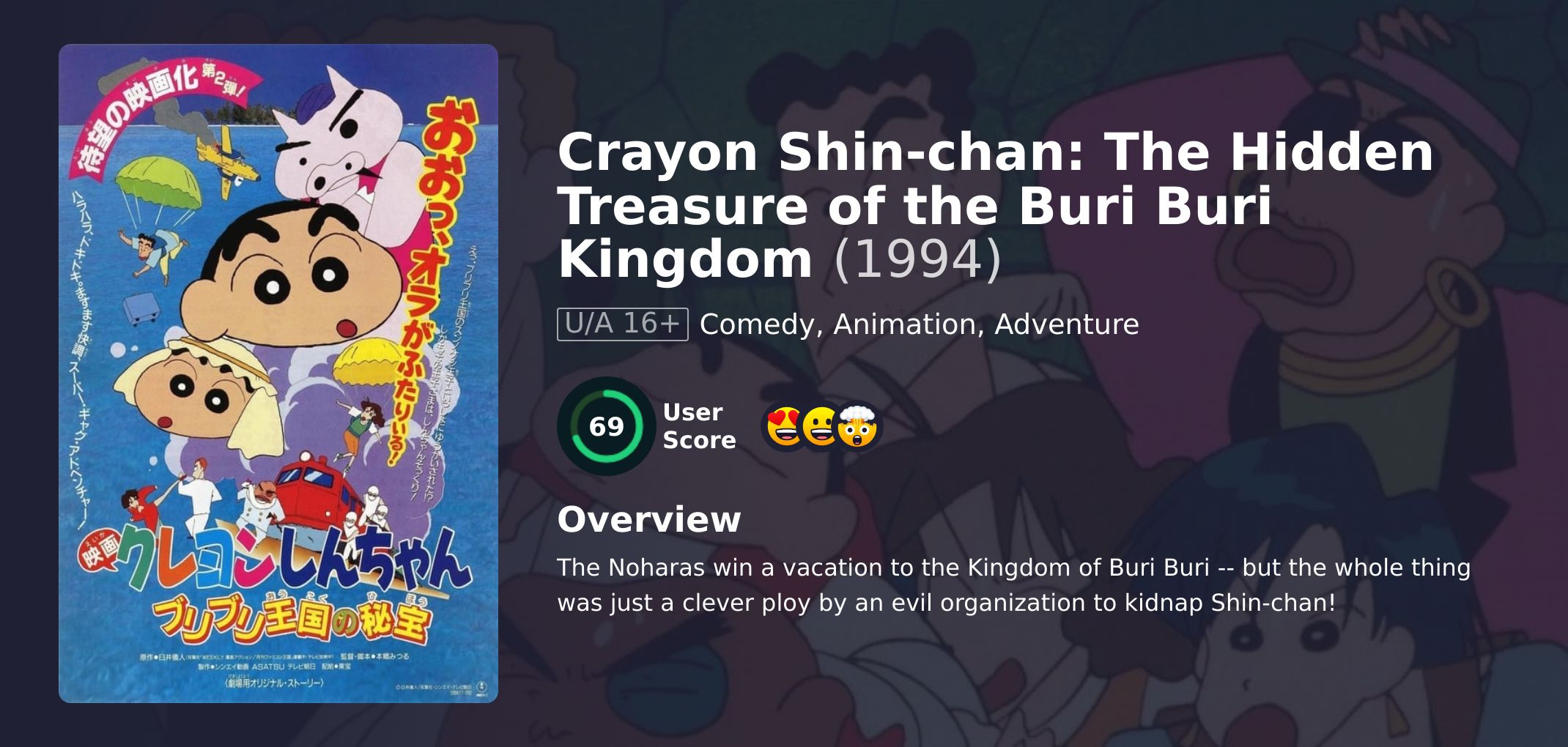 Crayon Shin-chan: The Hidden Treasure of the Buri Buri Kingdom Movie Hindi Dubbed