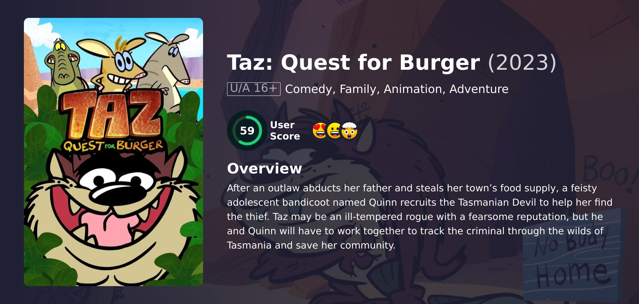 Taz: Quest for Burger Movie English Dubbed