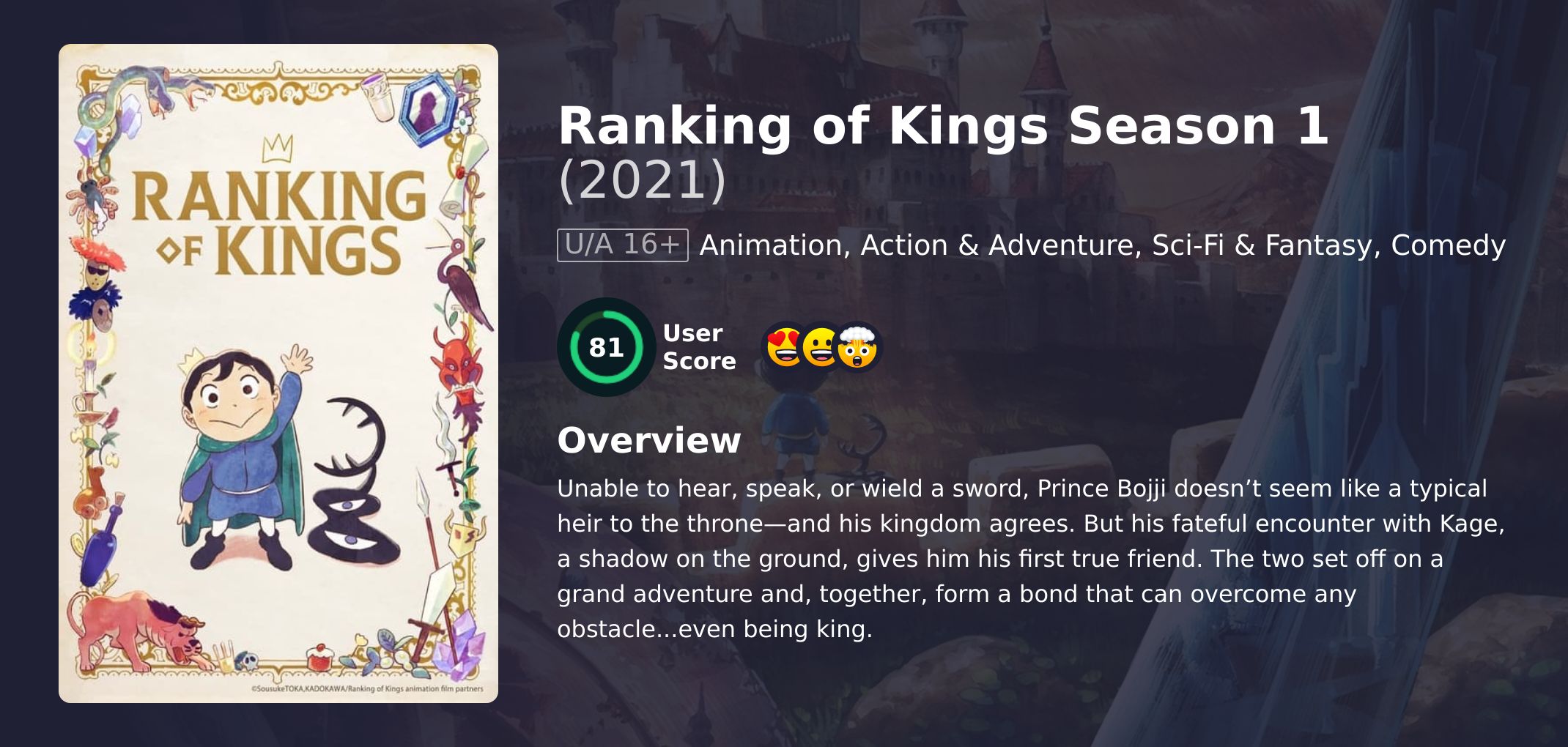 Ranking of Kings Season 1 Hindi Dubbed