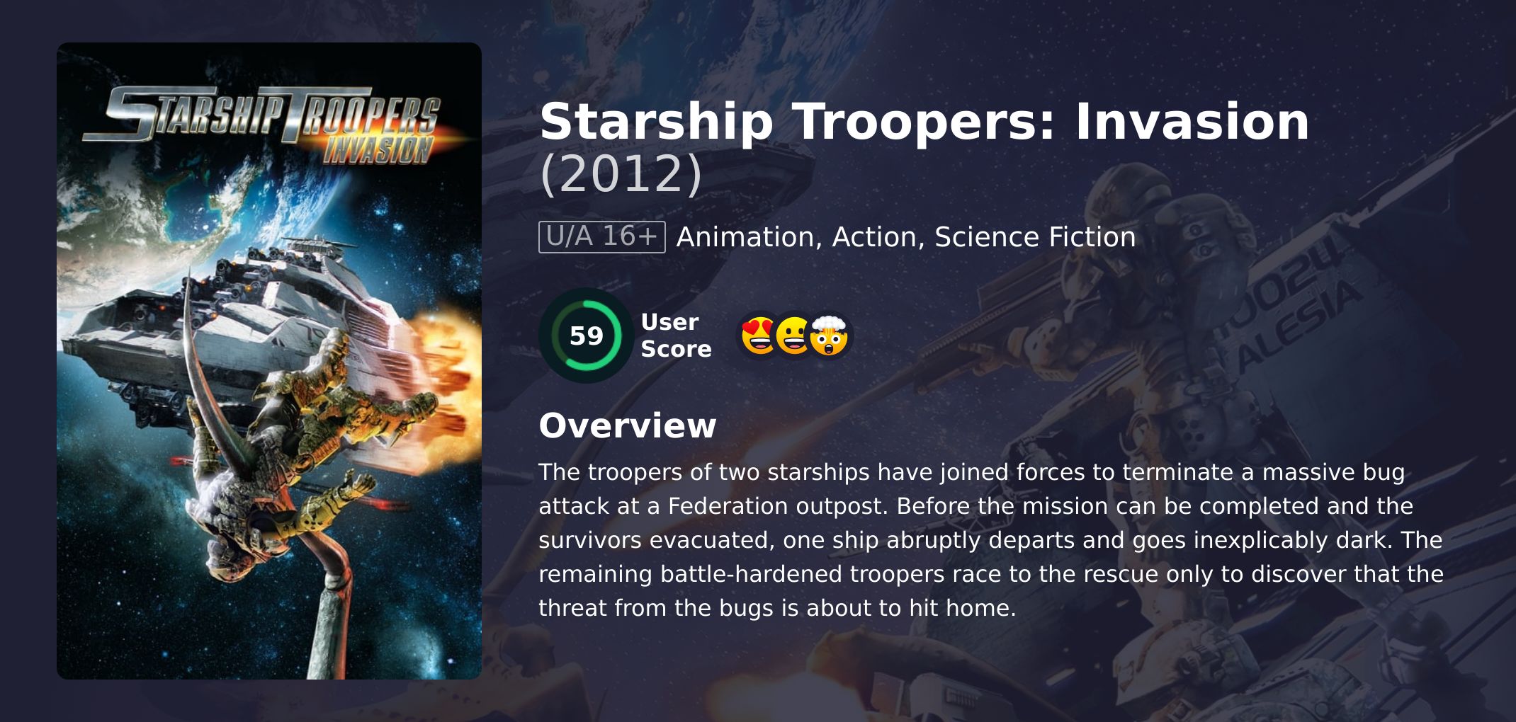 Starship Troopers: Invasion Movie Hindi Dubbed