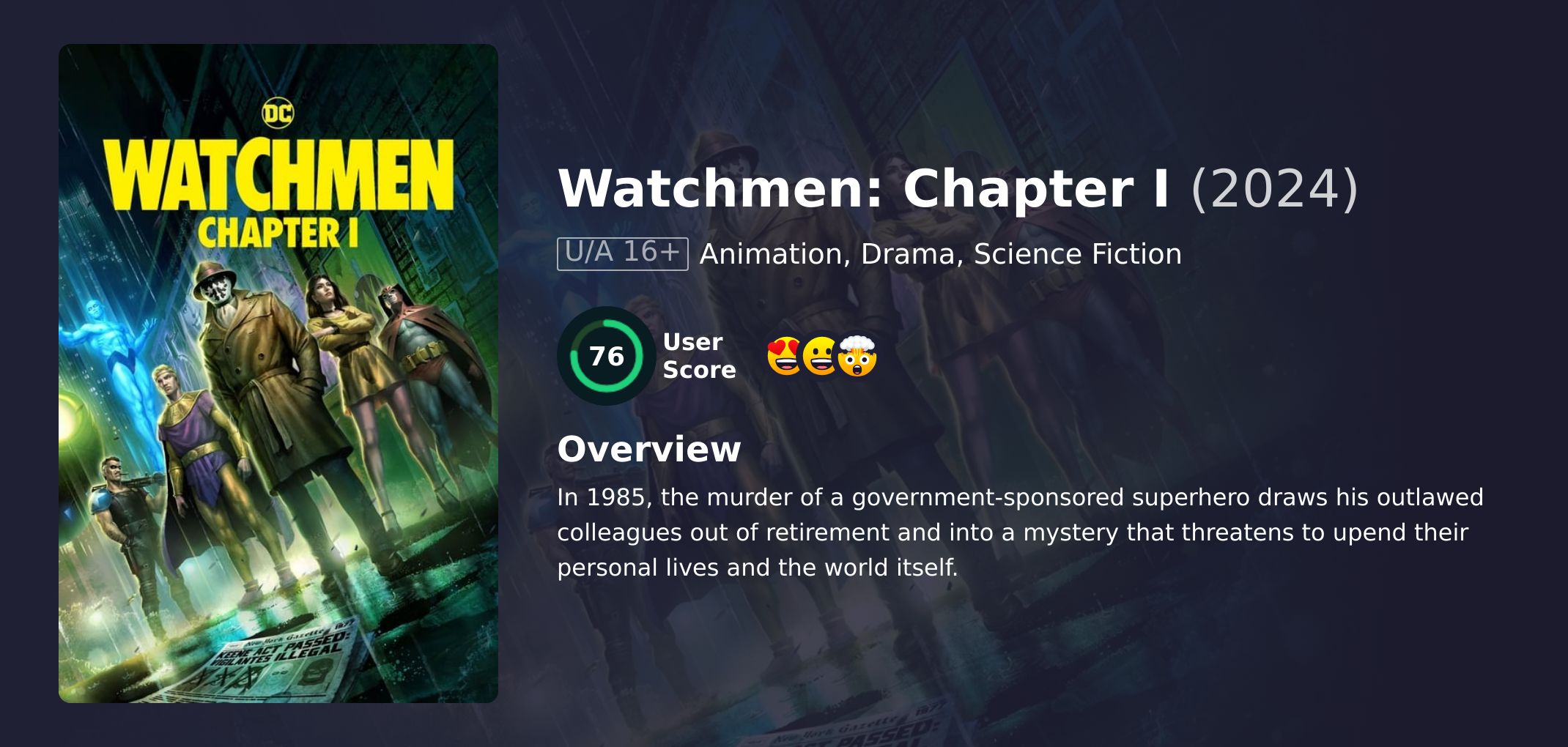 Watchmen: Chapter I Movie English Dubbed