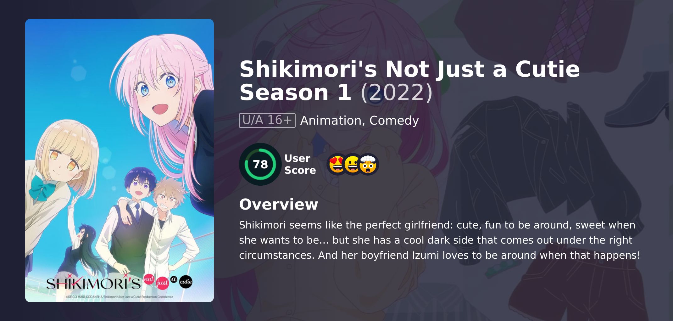 Shikimori's Not Just a Cutie Season 1 Japanese Dubbed