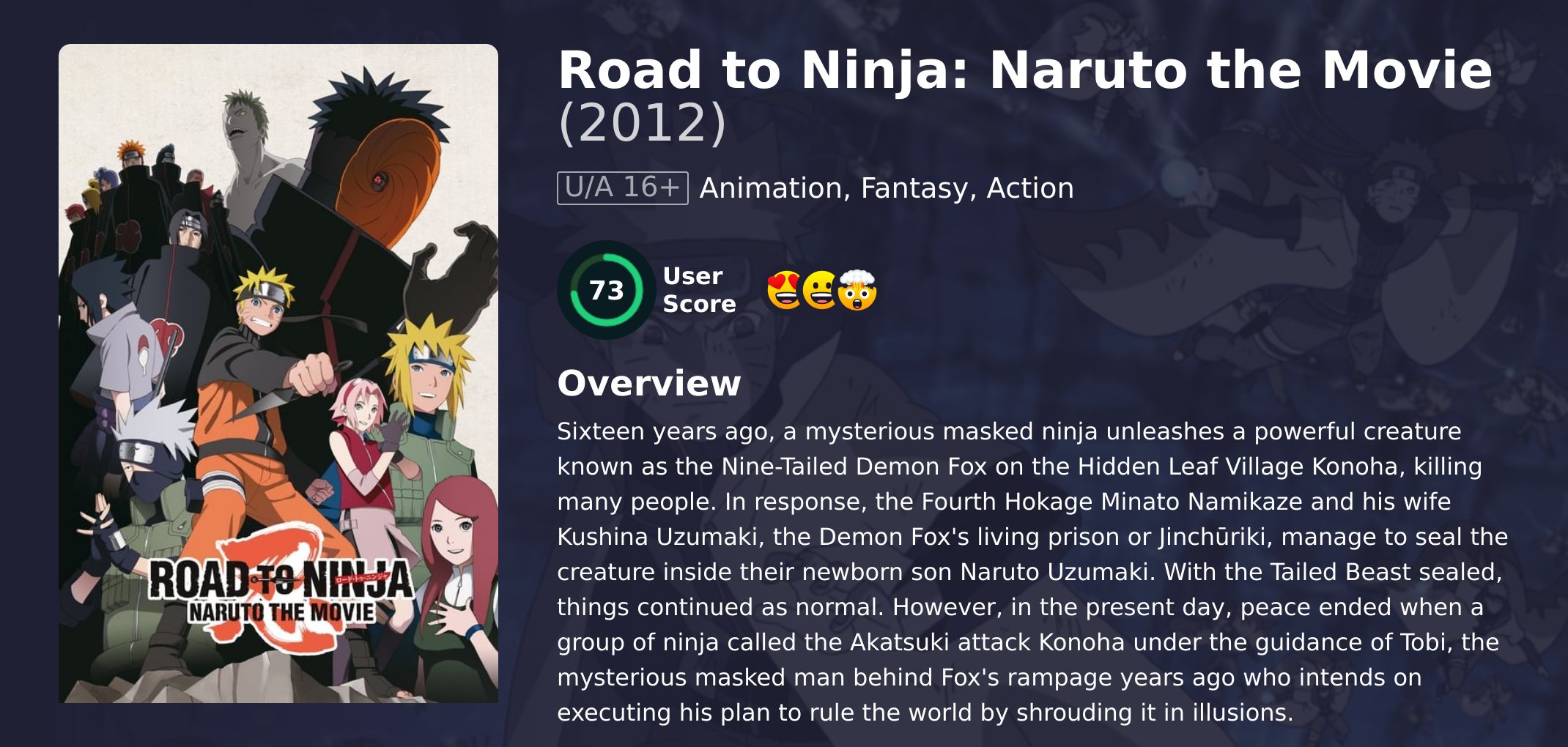 Road to Ninja: Naruto the Movie Movie English Dubbed