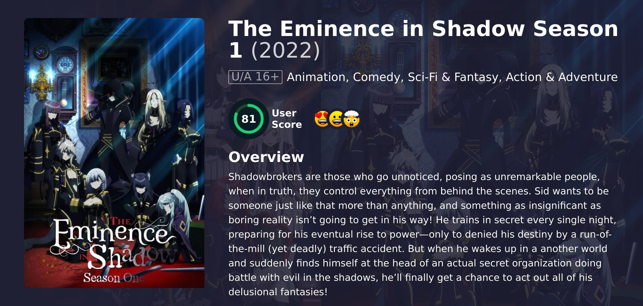 The Eminence in Shadow Season 1 Hindi Dubbed