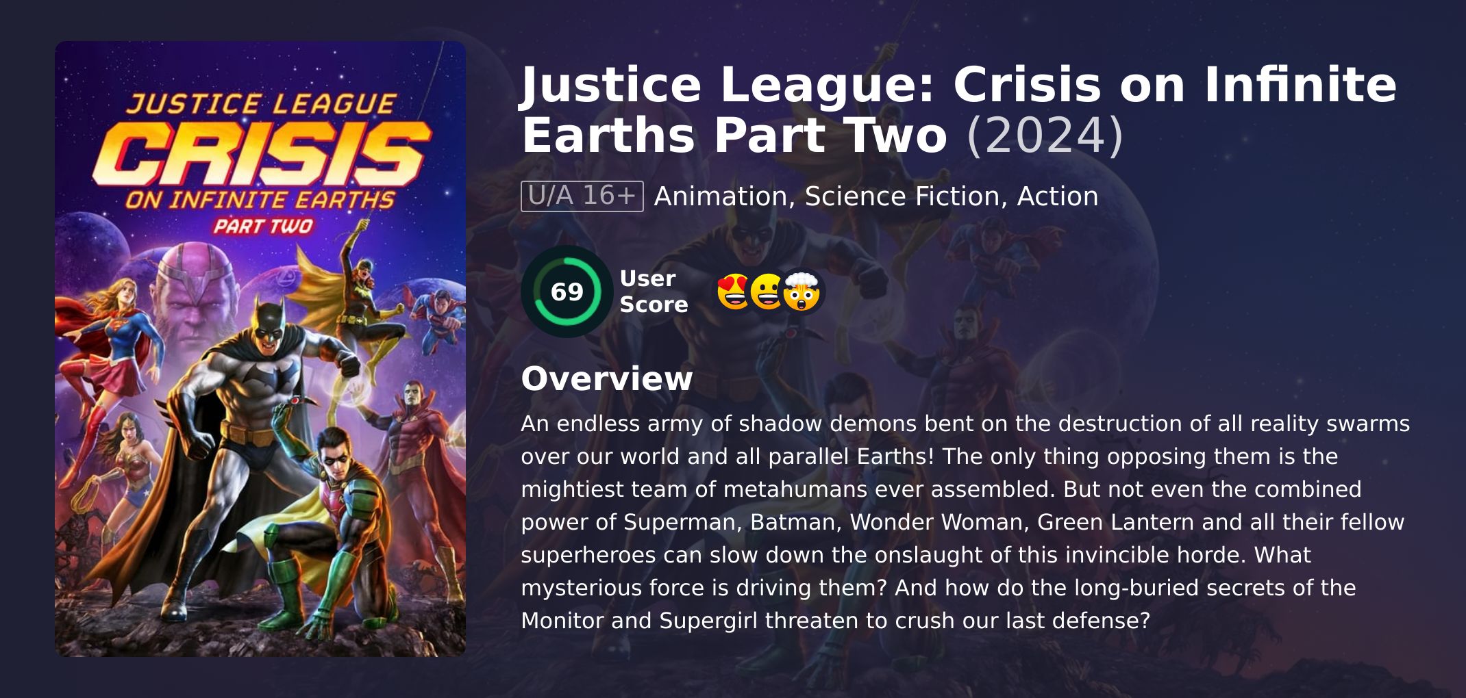 Justice League: Crisis on Infinite Earths Part Two Movie English Dubbed