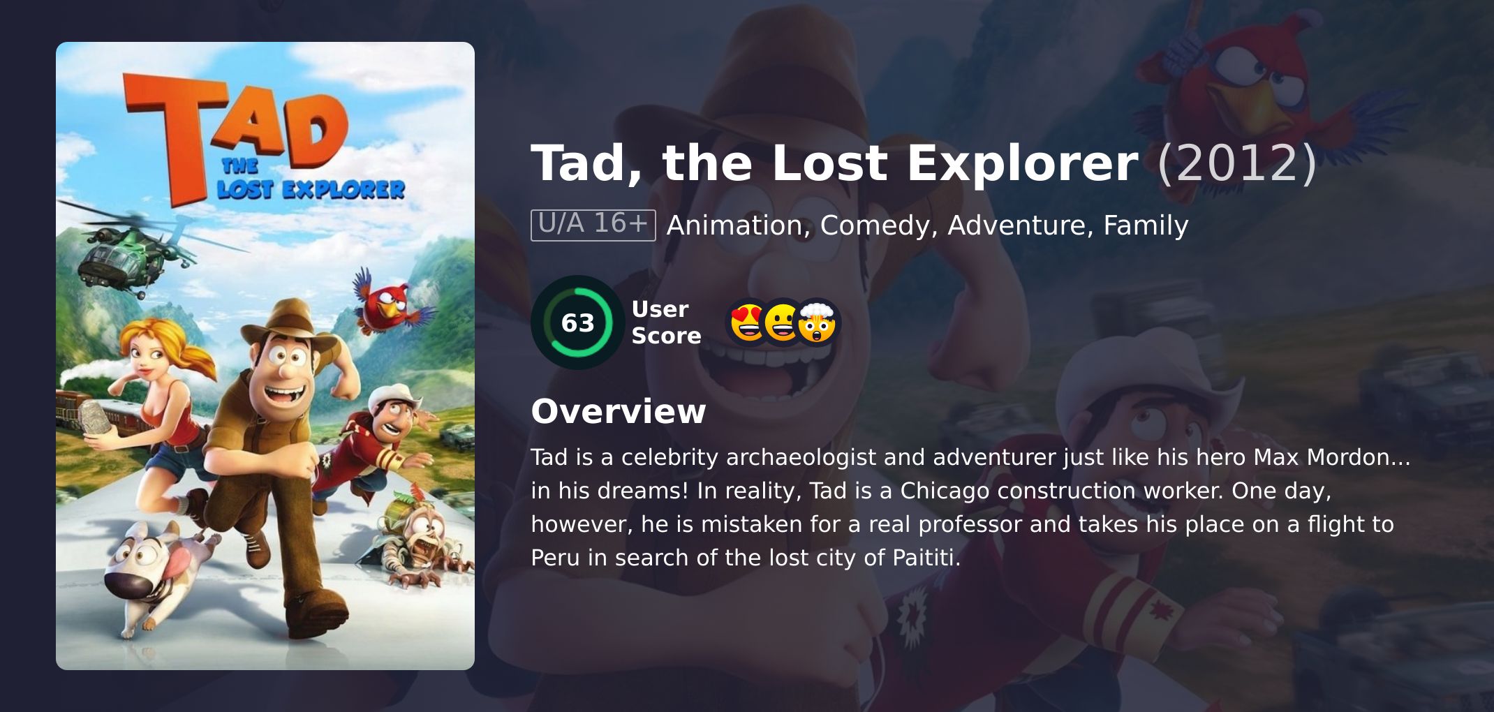 Tad, the Lost Explorer Movie Hindi Dubbed