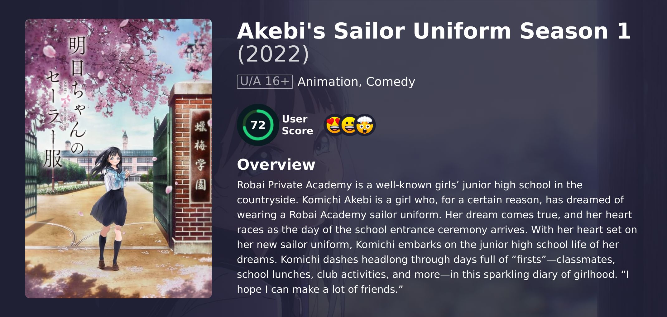 Akebi's Sailor Uniform Season 1 Hindi Dubbed