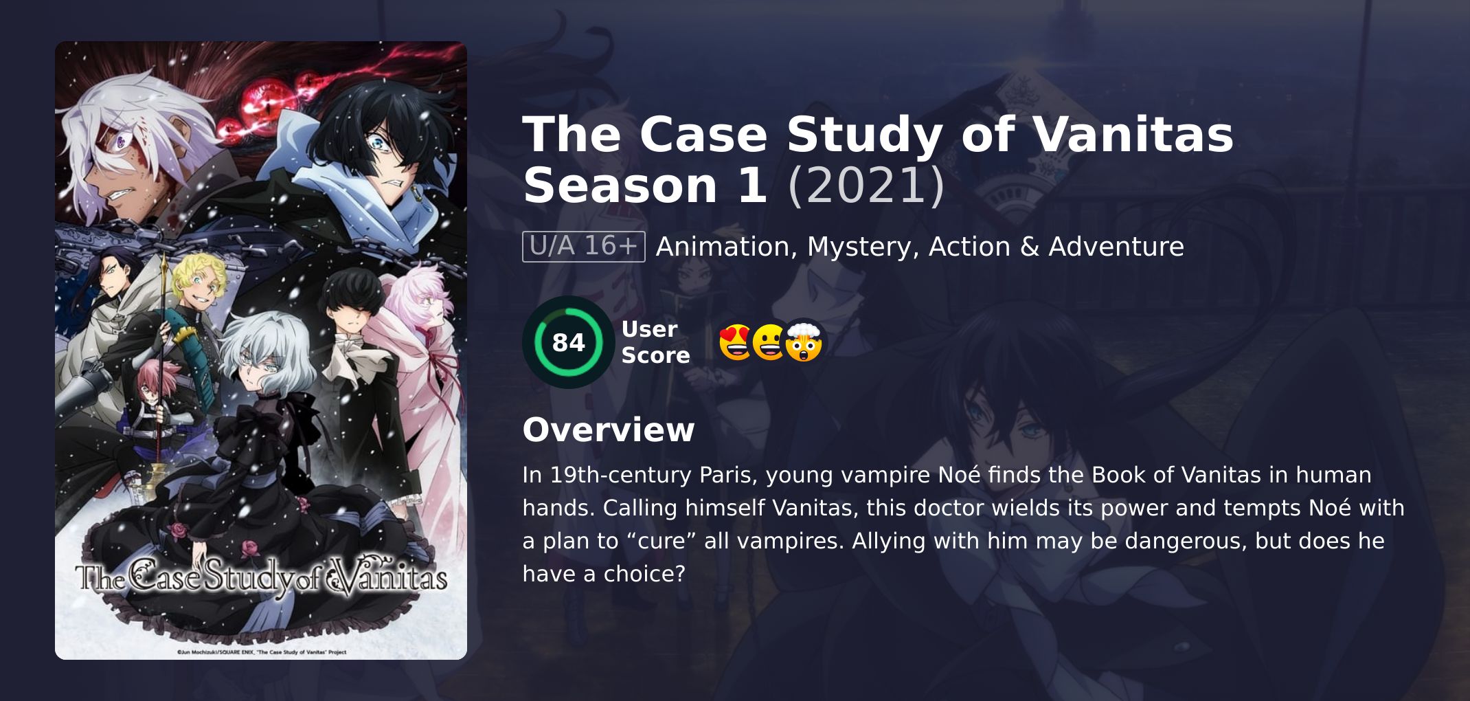 The Case Study of Vanitas Season 1 Hindi Dubbed