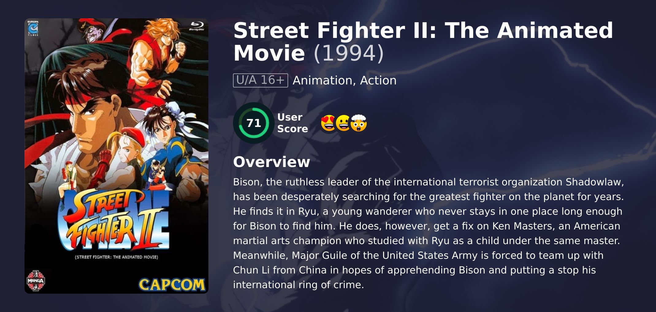 Street Fighter II: The Animated Movie Movie Japanese Dubbed