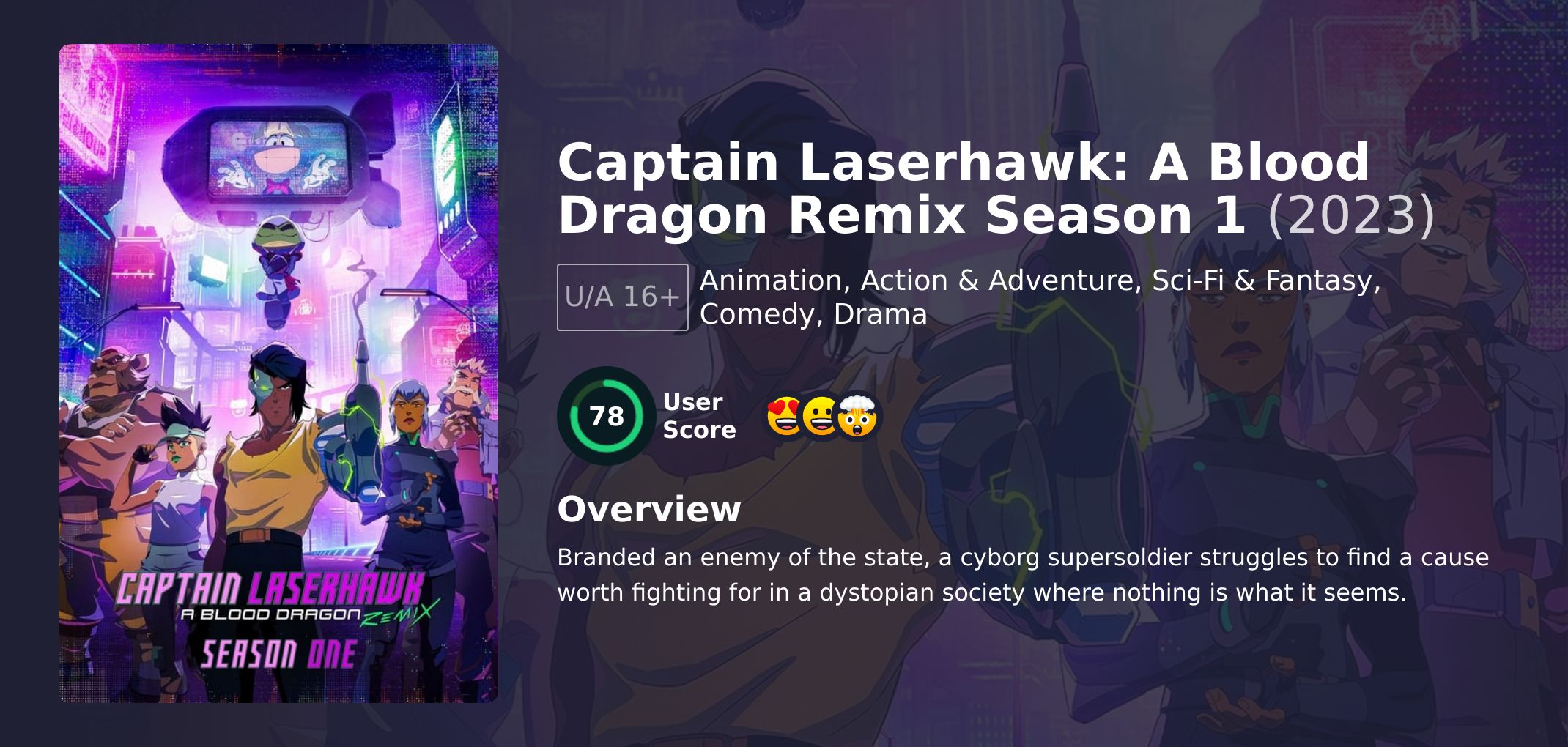 Captain Laserhawk: A Blood Dragon Remix Season 1 Hindi Dubbed