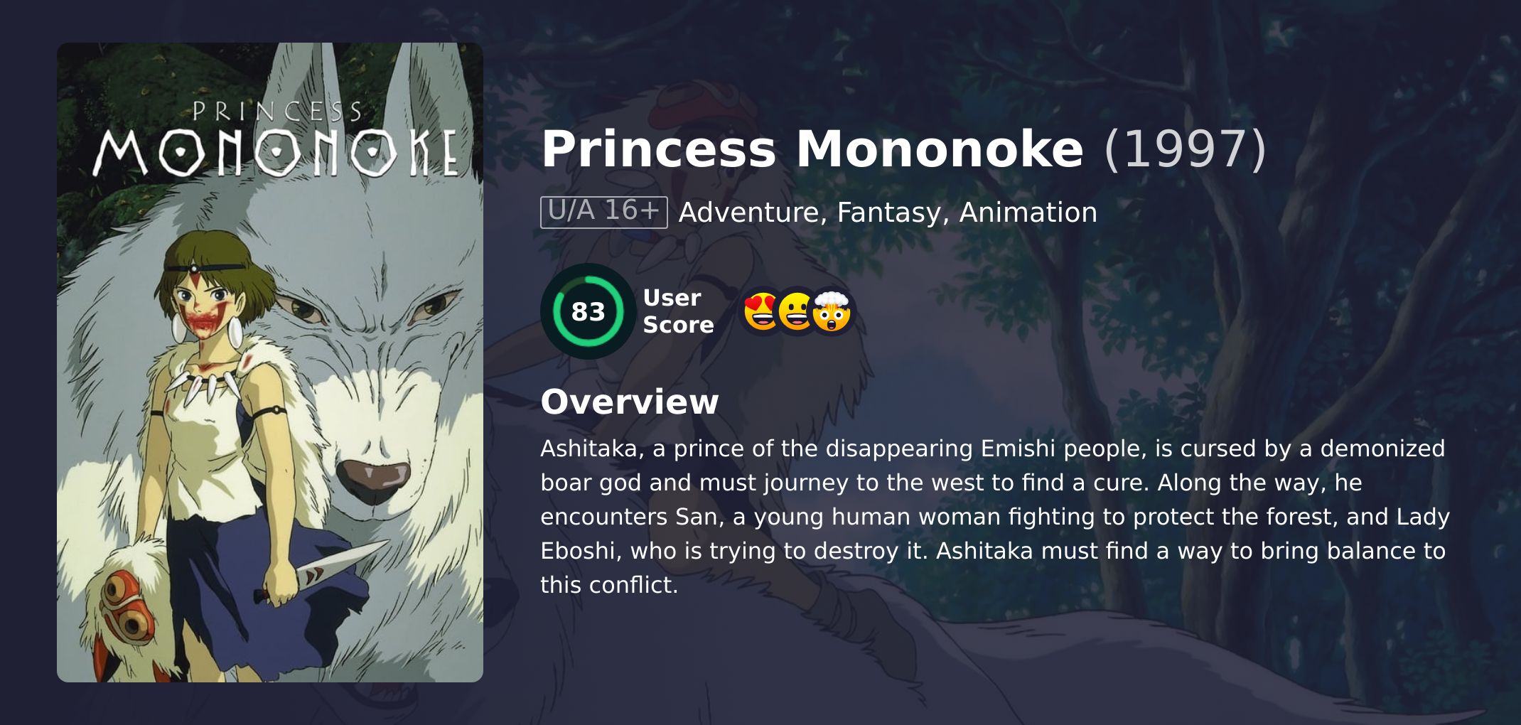 Princess Mononoke Movie Hindi Dubbed