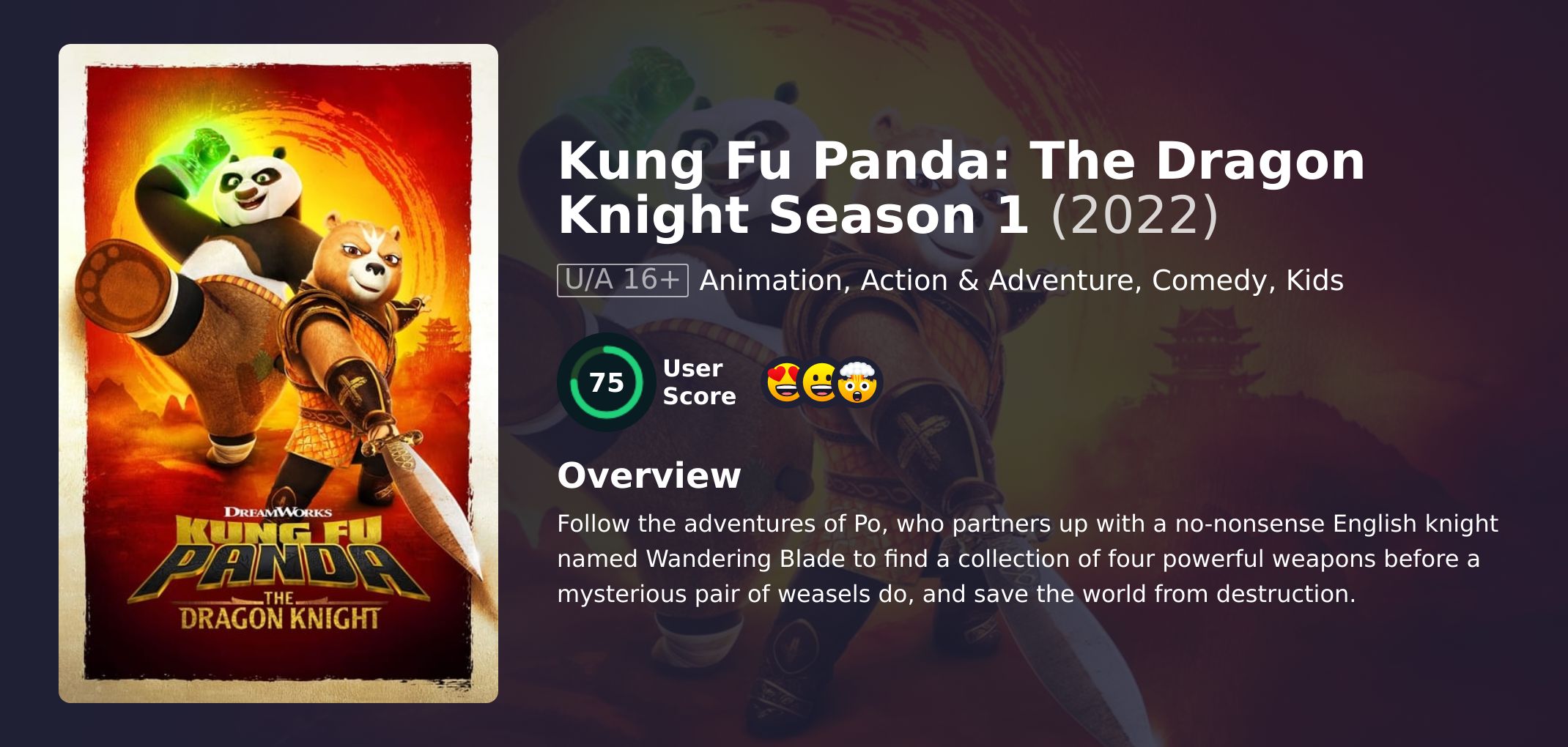 Kung Fu Panda: The Dragon Knight Season 1 Hindi Dubbed