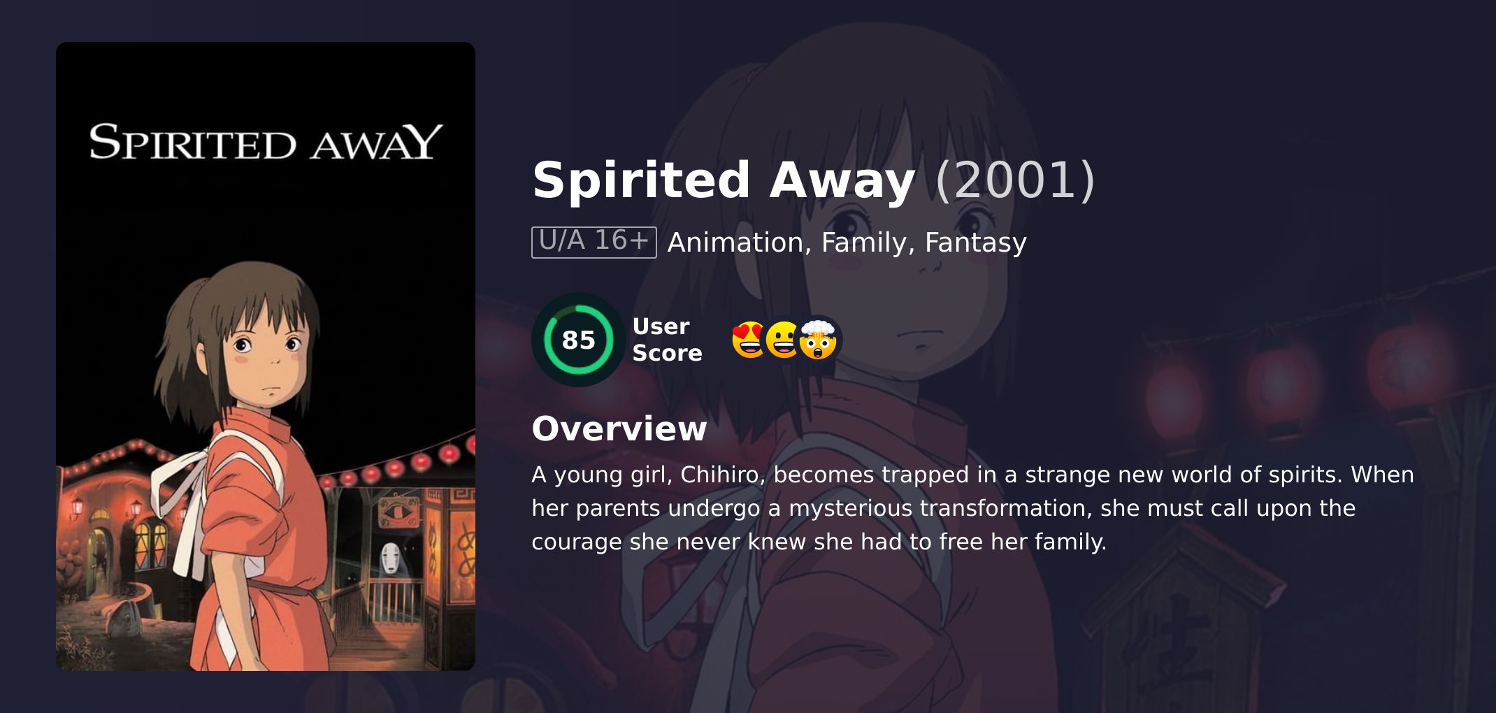 Spirited Away Movie Hindi Dubbed