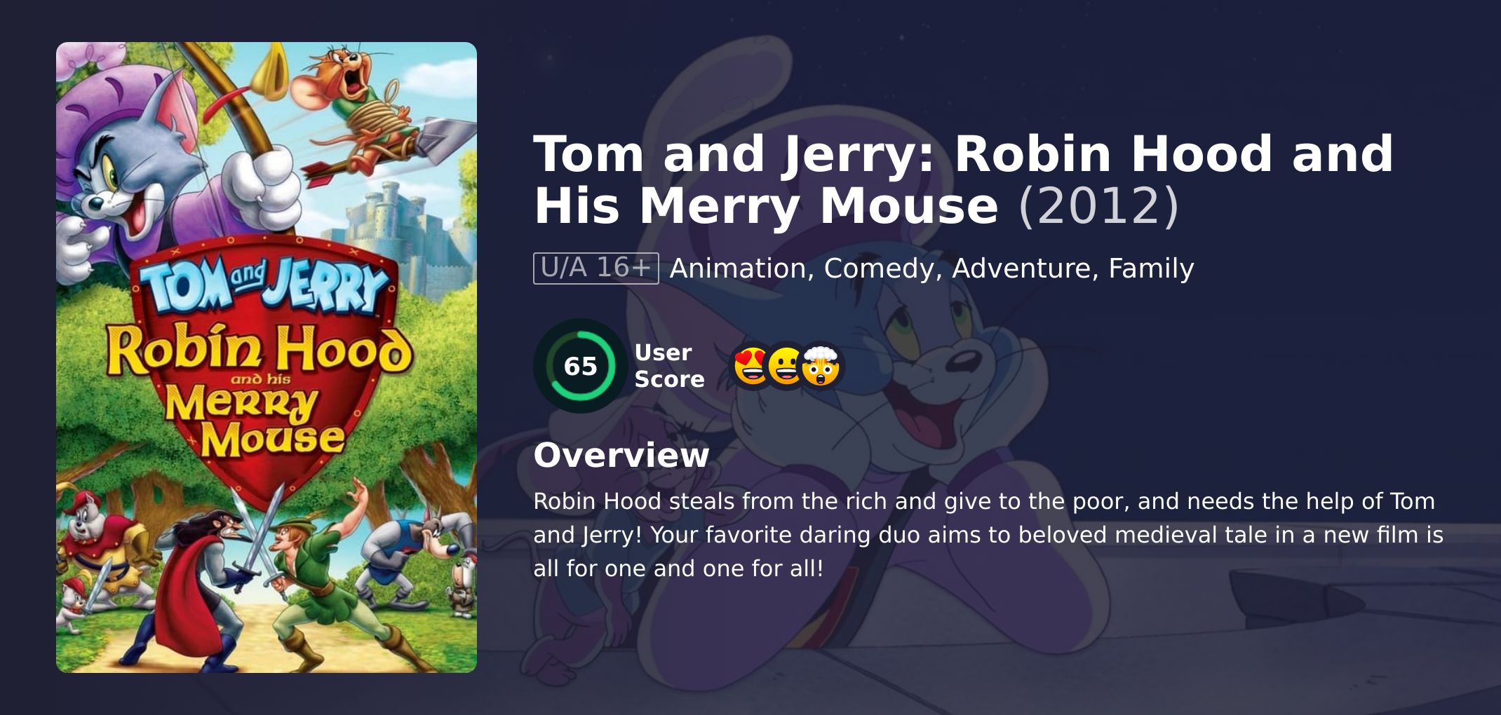 Tom and Jerry: Robin Hood and His Merry Mouse Movie Hindi Dubbed