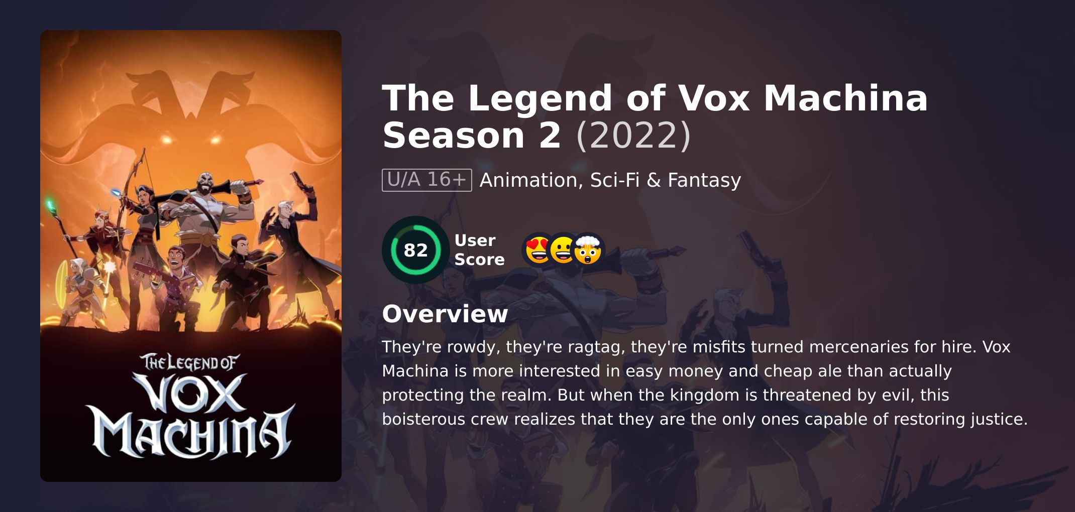 The Legend of Vox Machina Season 2 Hindi Dubbed