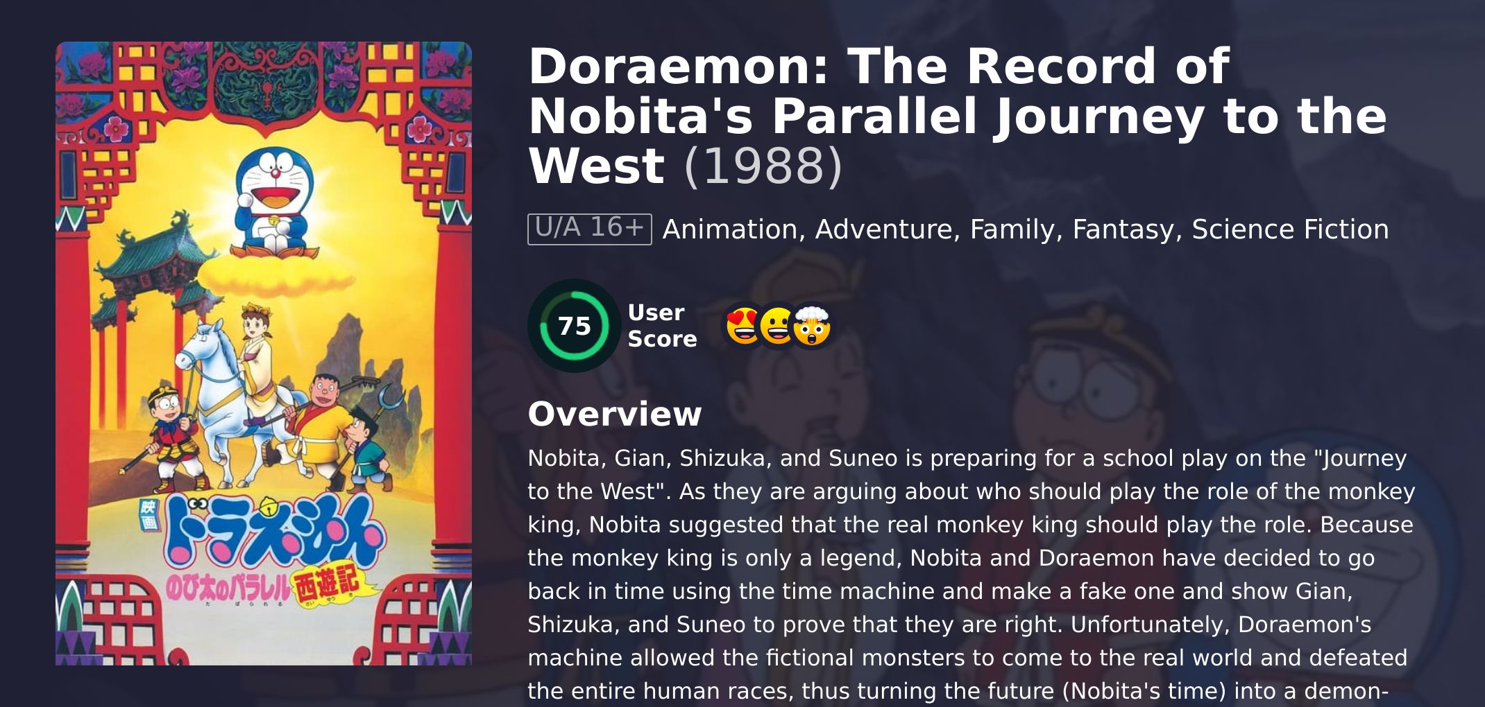 Doraemon: The Record of Nobita's Parallel Journey to the West Movie Hindi Dubbed