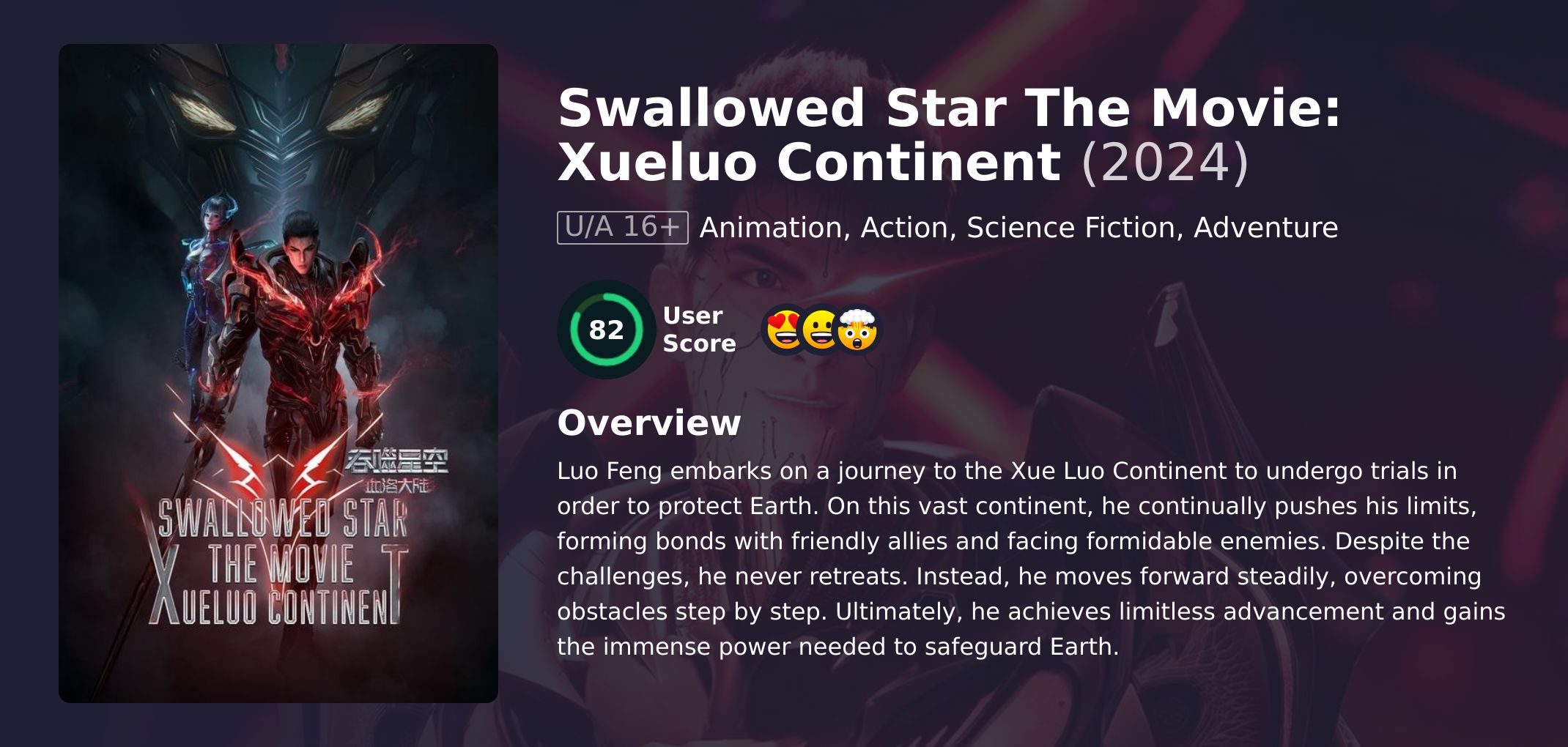 Swallowed Star The Movie: Xueluo Continent Movie Hindi Dubbed