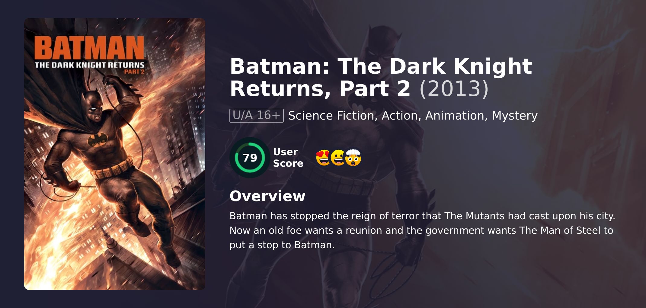 Batman: The Dark Knight Returns, Part 2 Movie English Dubbed