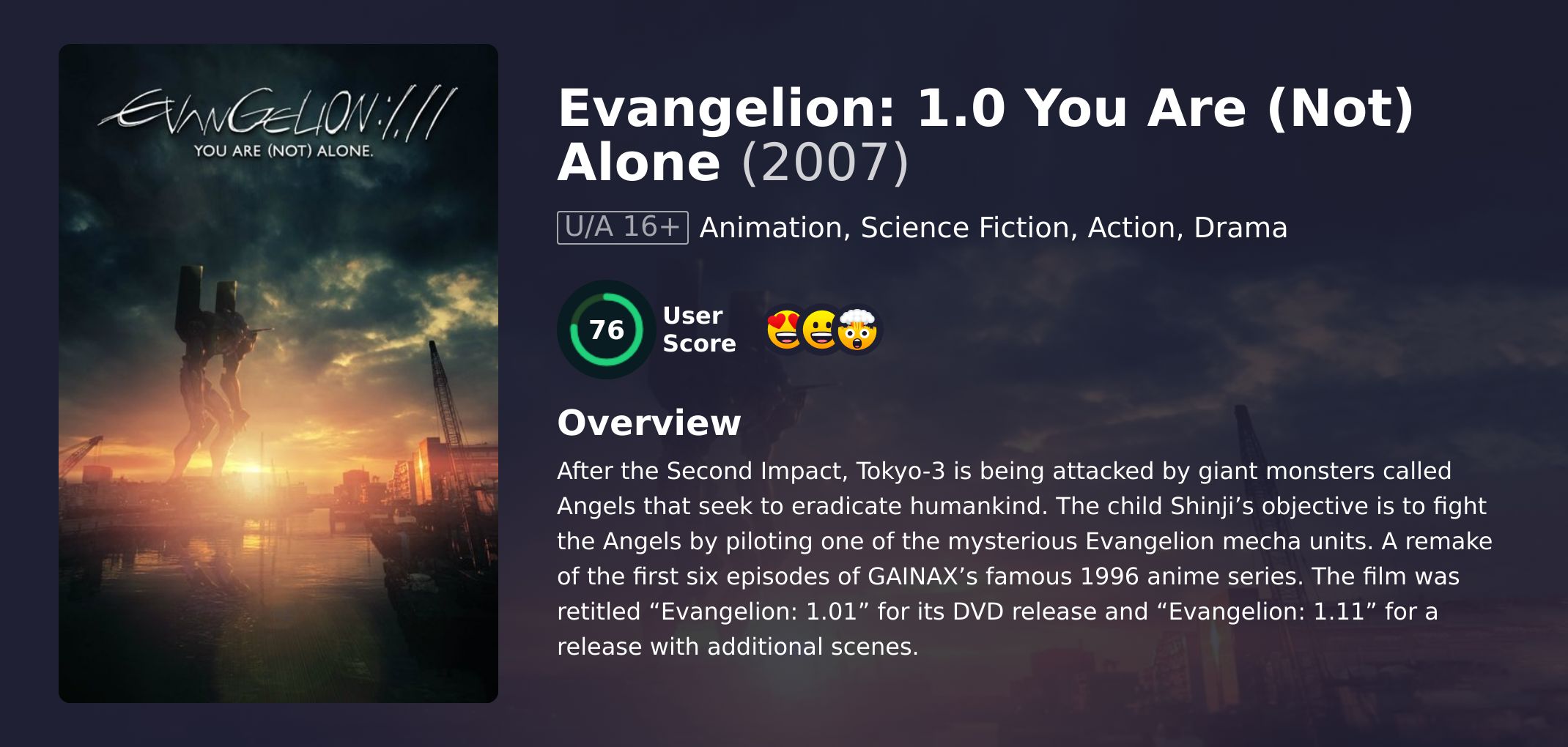 Evangelion: 1.0 You Are (Not) Alone Movie Hindi Dubbed