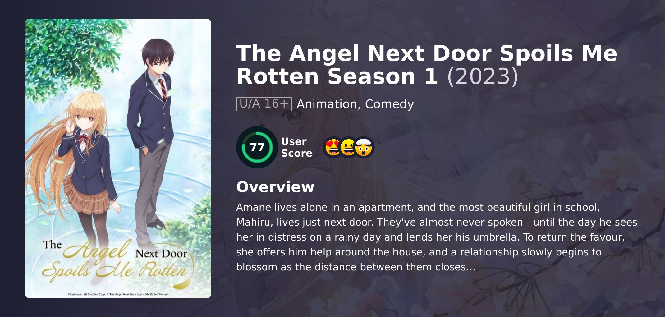 The Angel Next Door Spoils Me Rotten Season 1 Hindi Dubbed