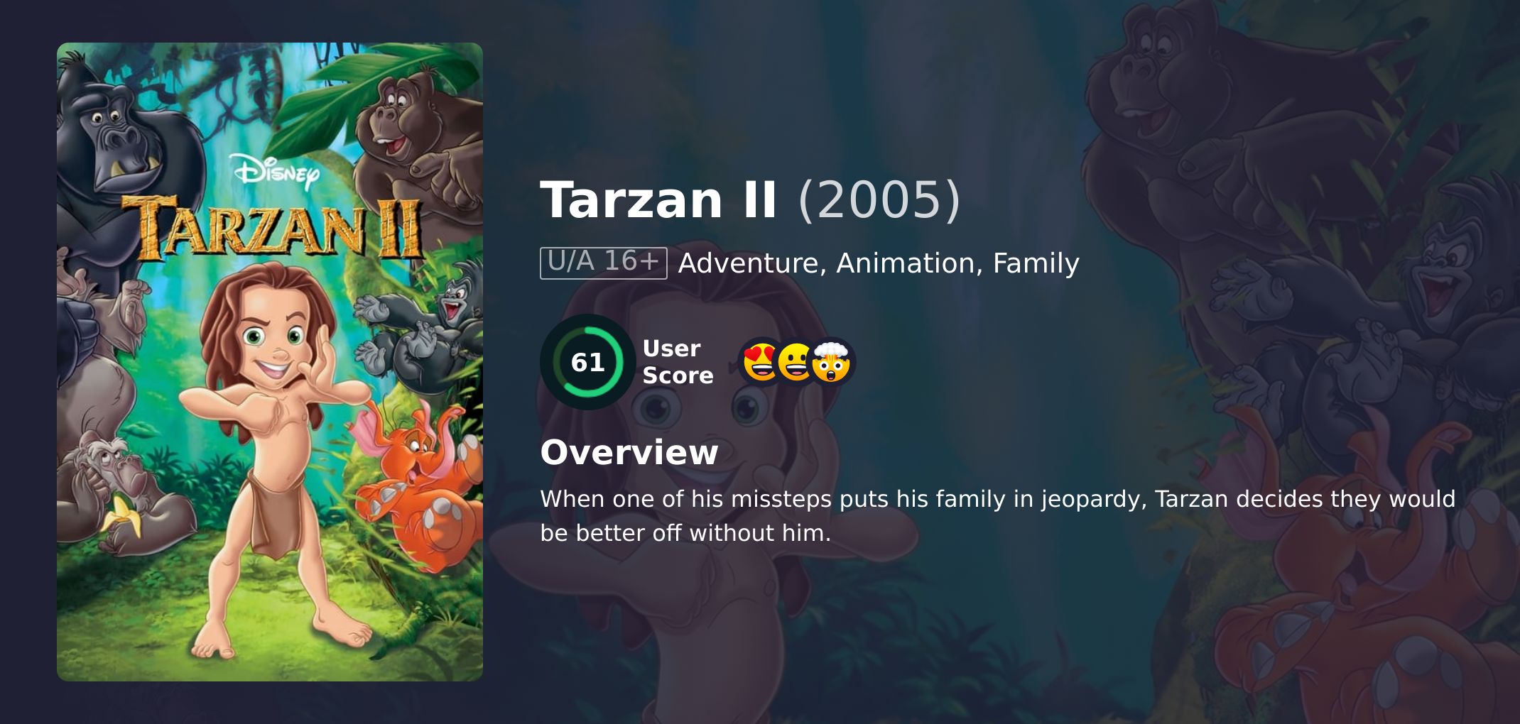 Tarzan II Movie Hindi Dubbed