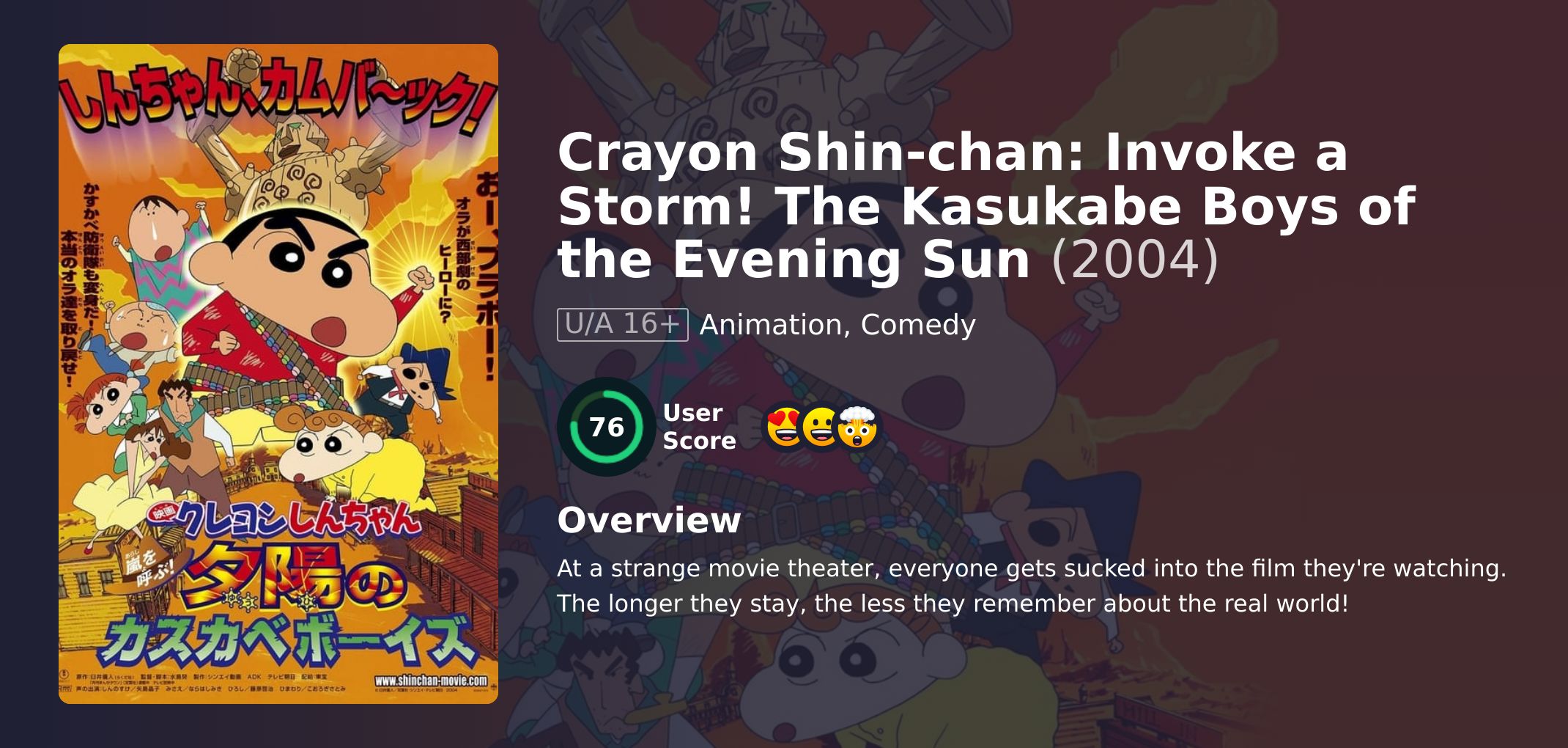 Crayon Shin-chan: Invoke a Storm! The Kasukabe Boys of the Evening Sun Movie Hindi Dubbed