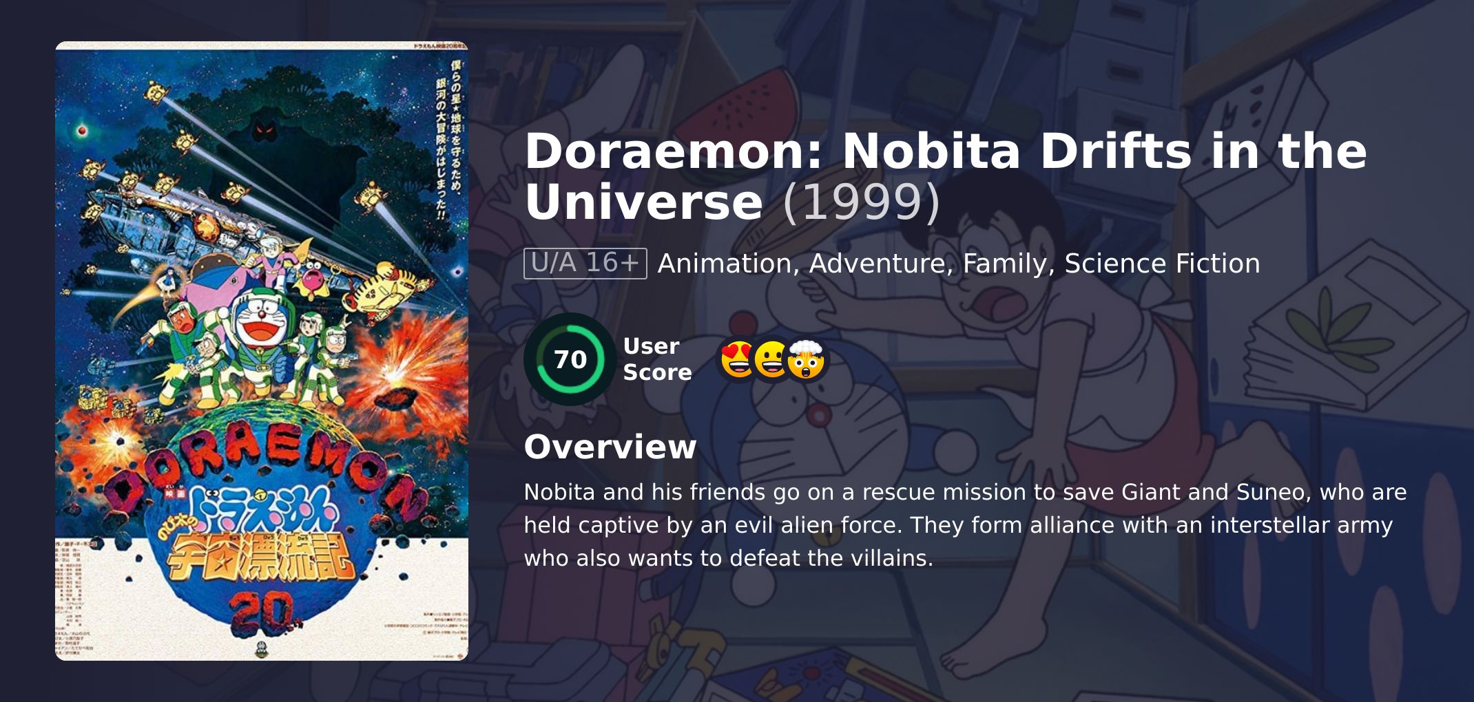 Doraemon: Nobita Drifts in the Universe Movie Hindi Dubbed