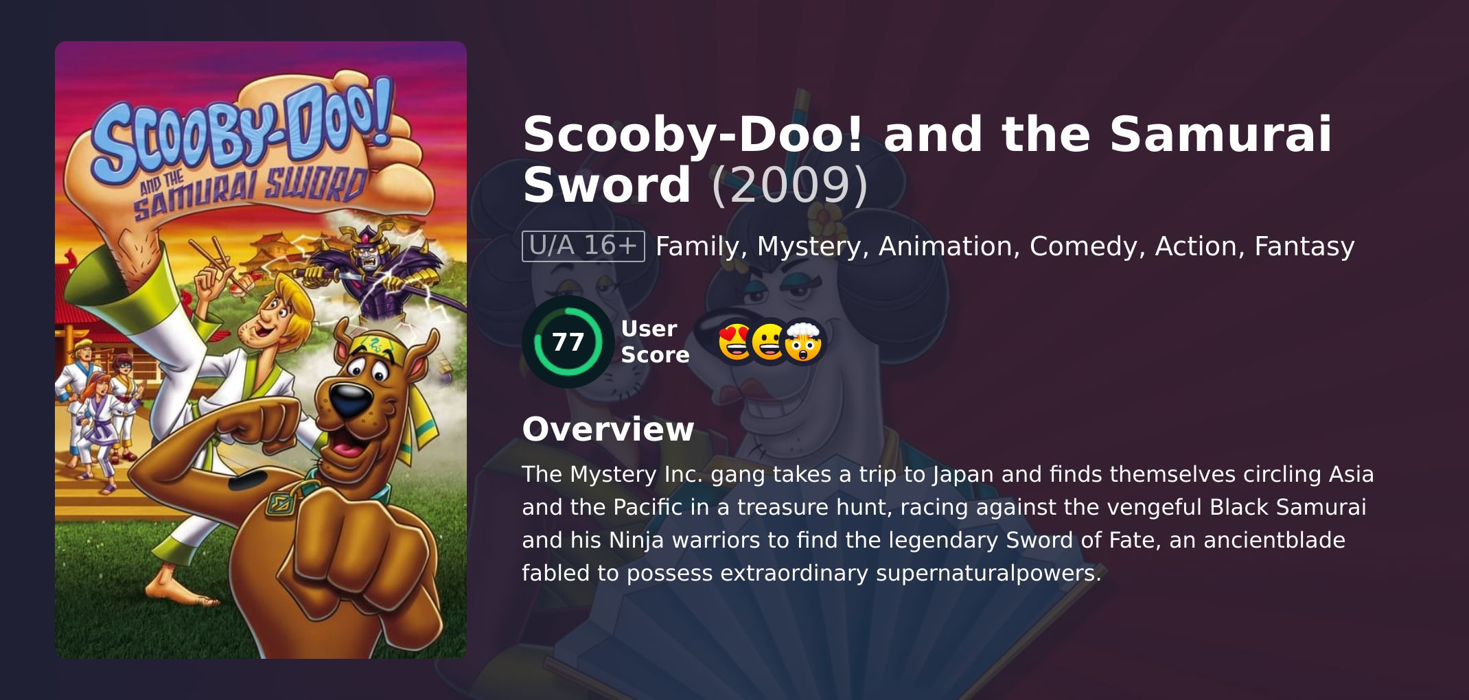 Scooby-Doo! and the Samurai Sword Movie English Dubbed