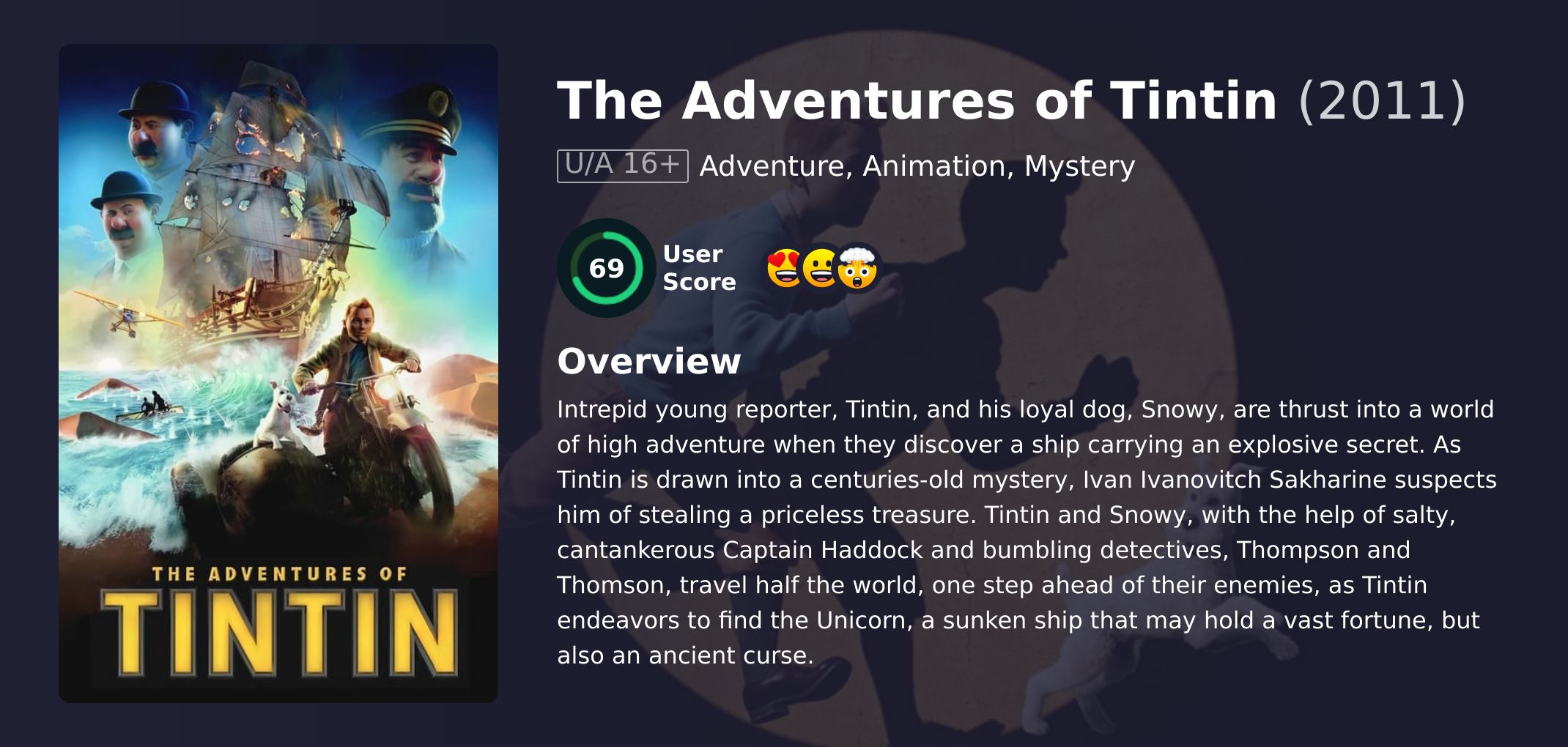 The Adventures of Tintin Movie Hindi Dubbed