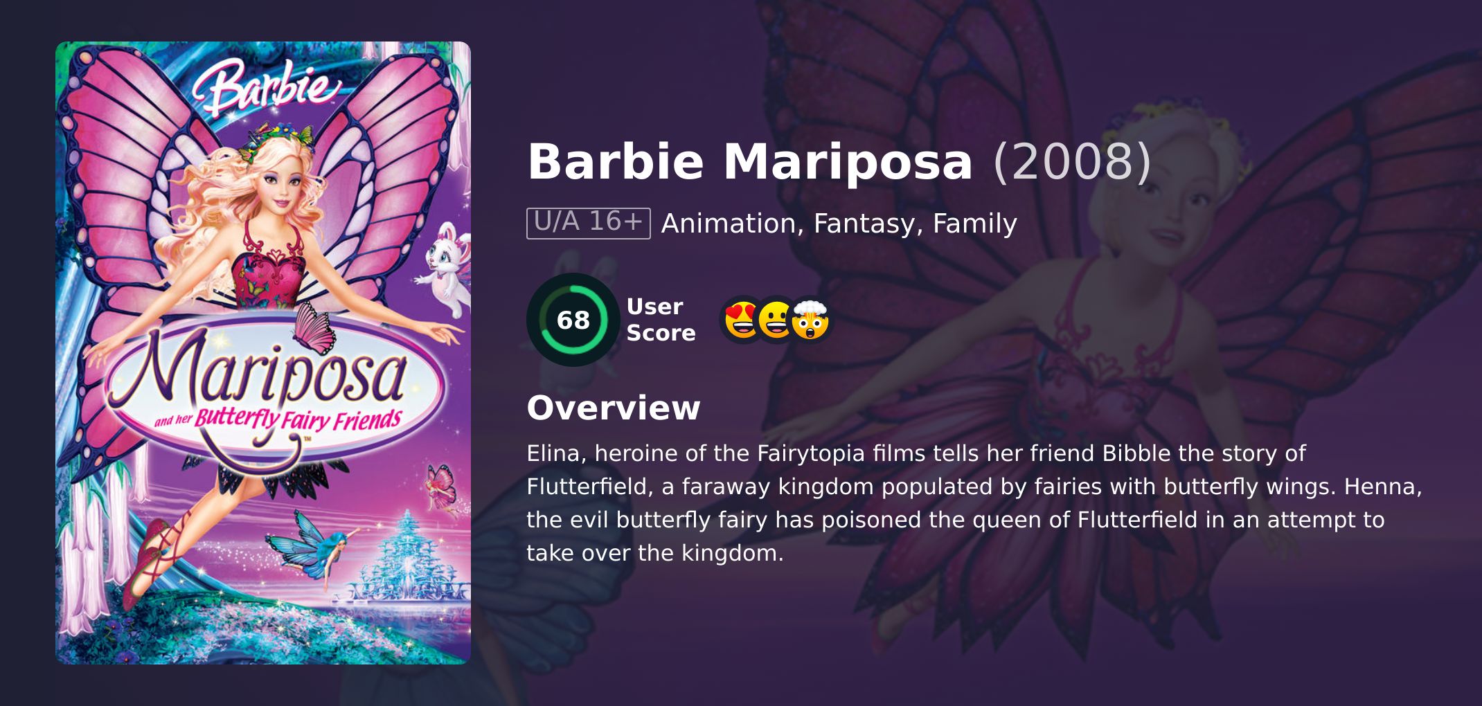 Barbie Mariposa Movie English Dubbed