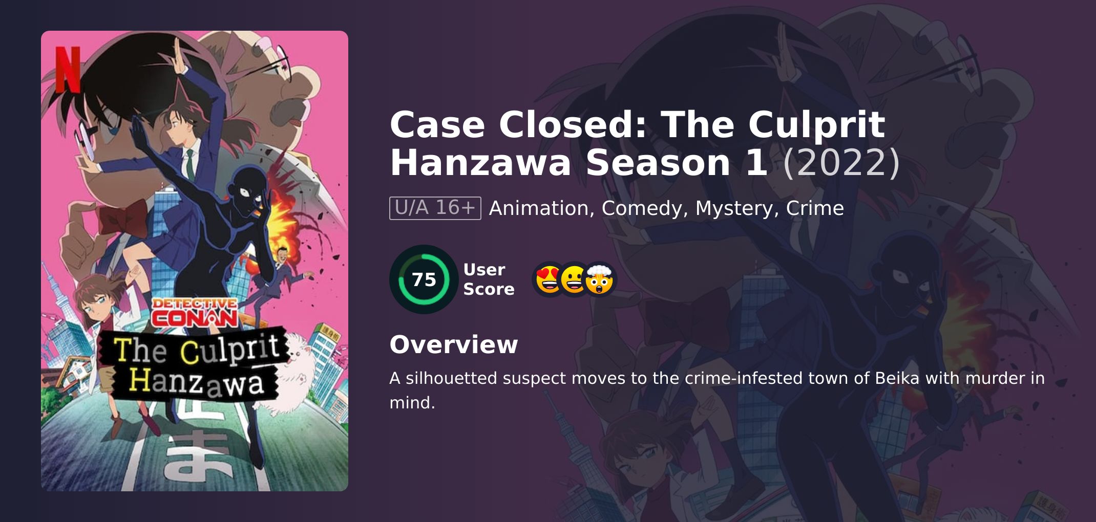 Case Closed: The Culprit Hanzawa Season 1 Hindi Dubbed