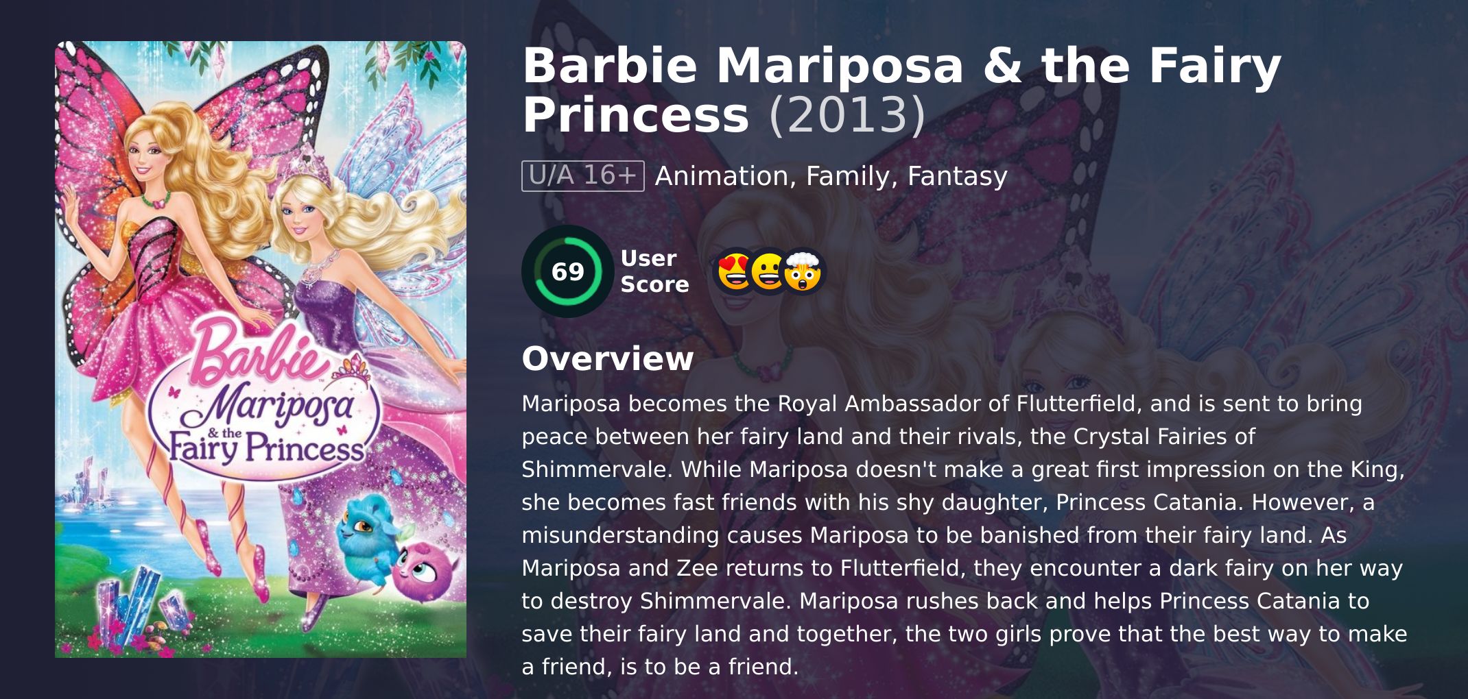 Barbie Mariposa & the Fairy Princess Movie Hindi Dubbed