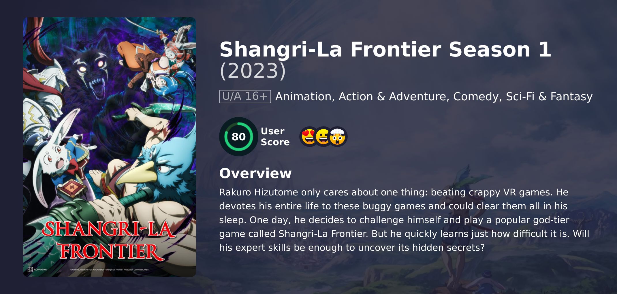 Shangri-La Frontier Season 1 Hindi Dubbed