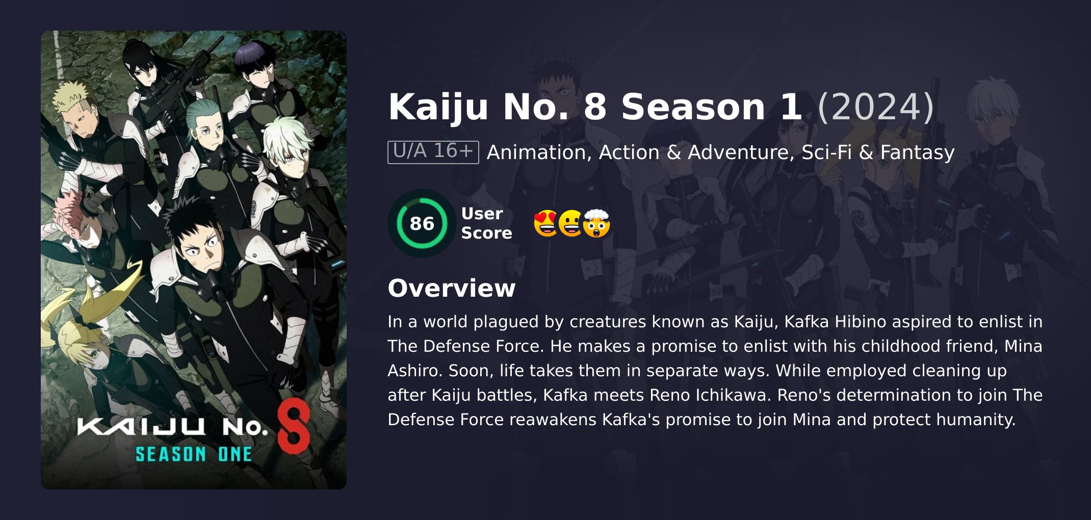 Kaiju No. 8 Season 1 Hindi Dubbed