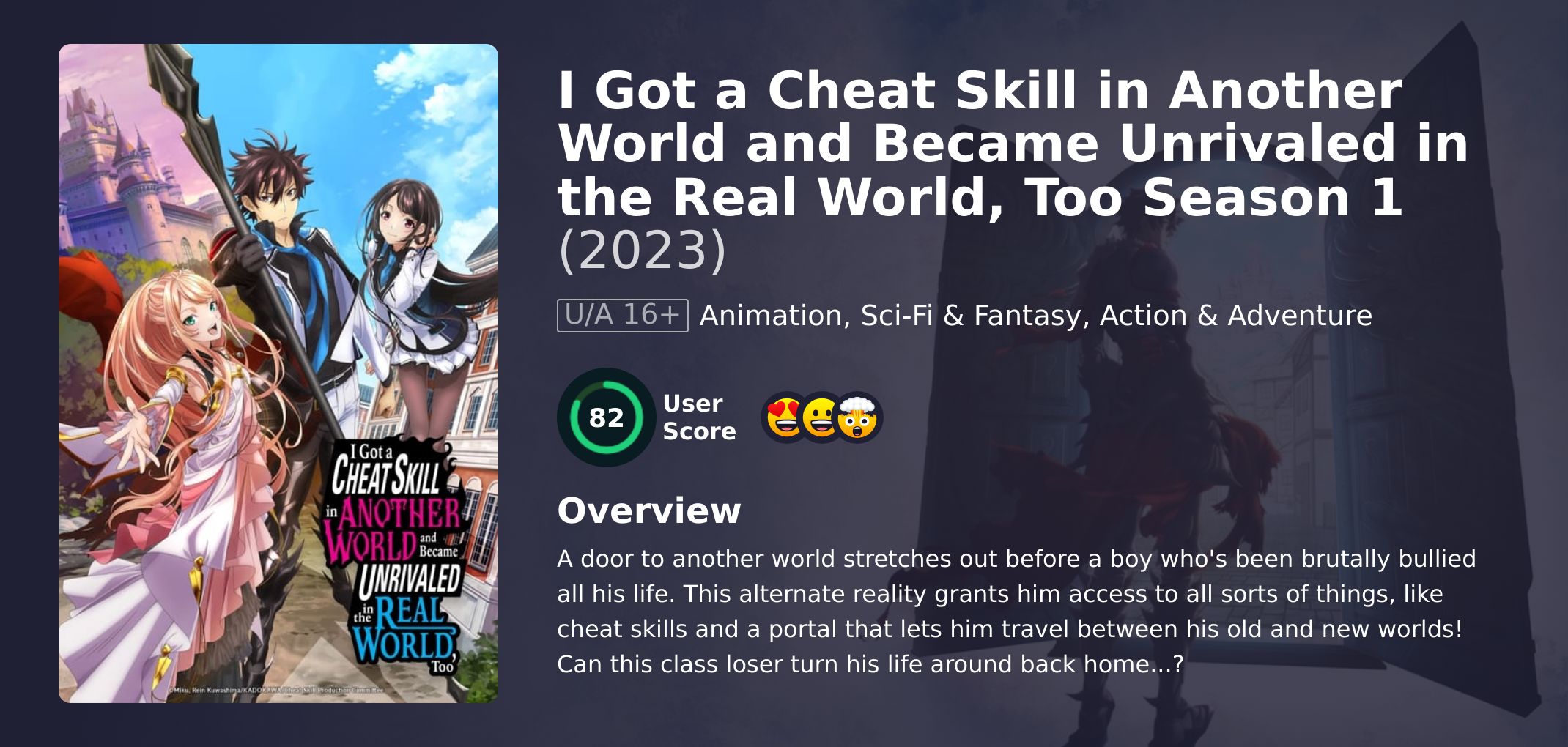 I Got a Cheat Skill in Another World and Became Unrivaled in the Real World, Too Season 1 Hindi Dubbed