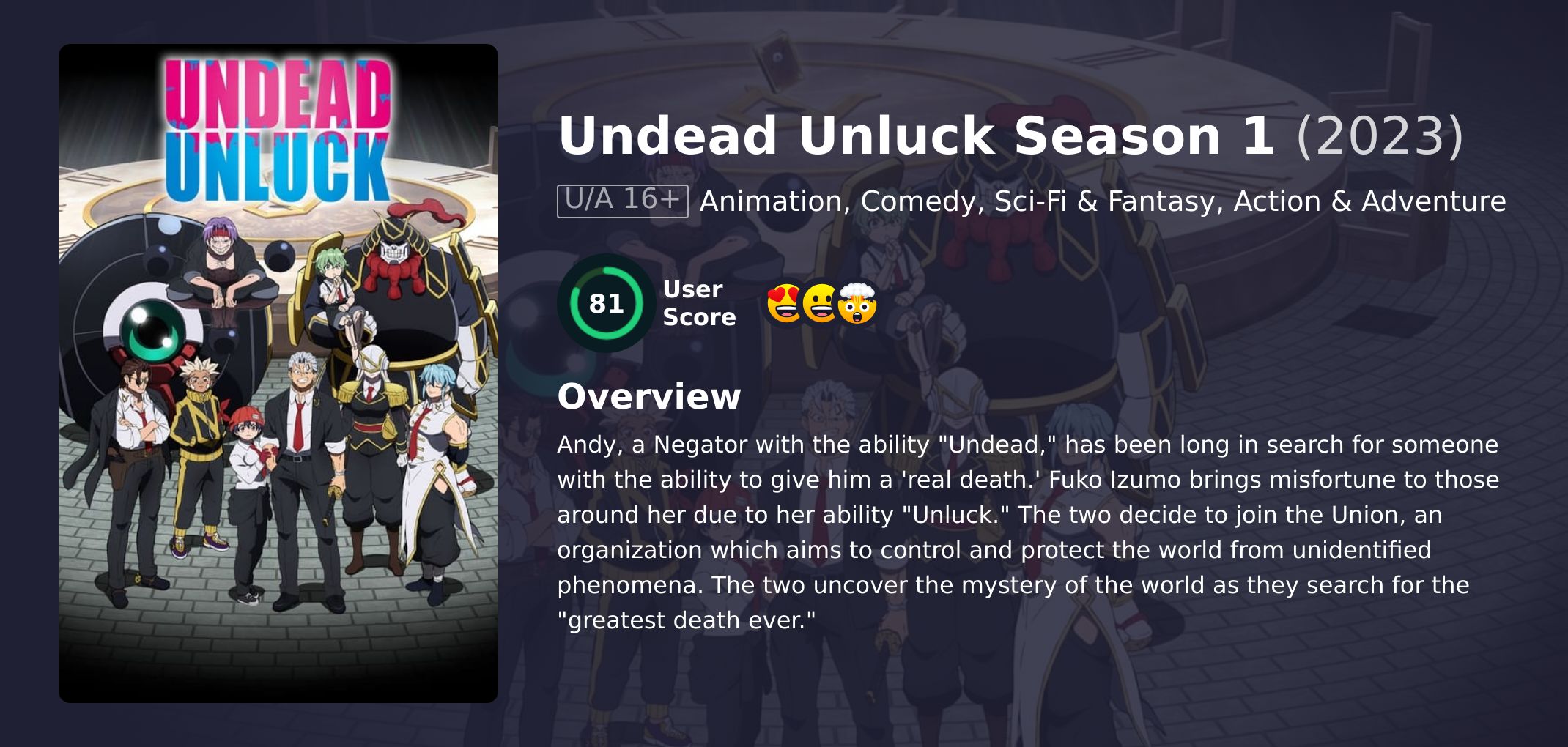 Undead Unluck Season 1 Hindi Dubbed