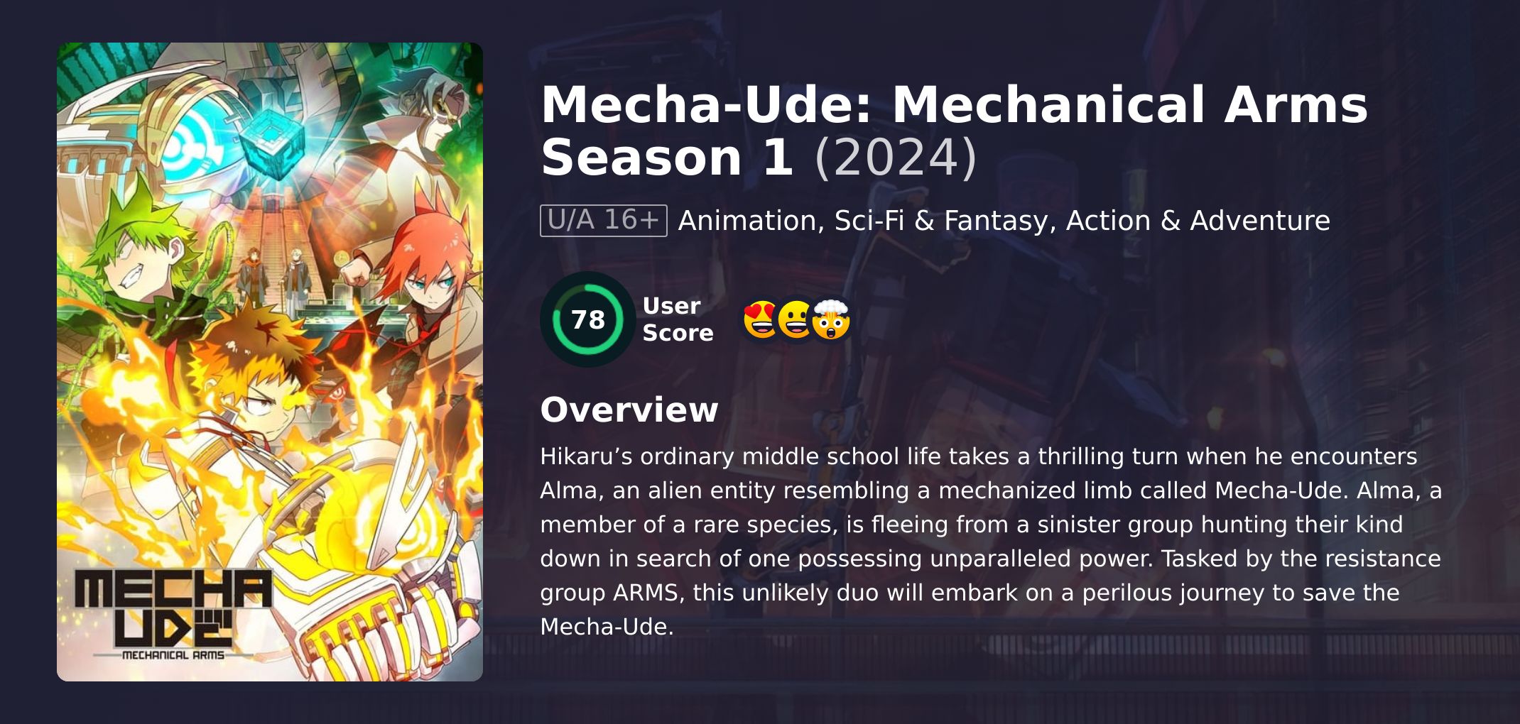 Mecha-Ude: Mechanical Arms Season 1 Japanese Dubbed