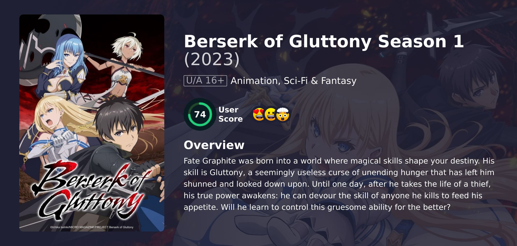 Berserk of Gluttony Season 1 Hindi Dubbed