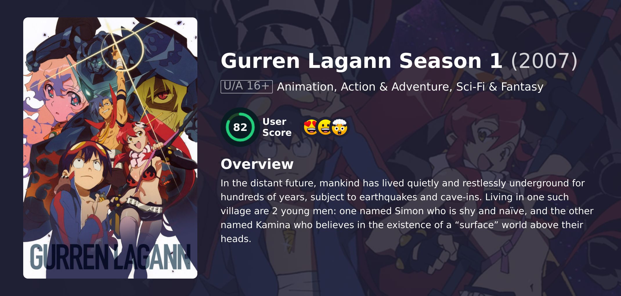 Gurren Lagann Season 1 English Dubbed