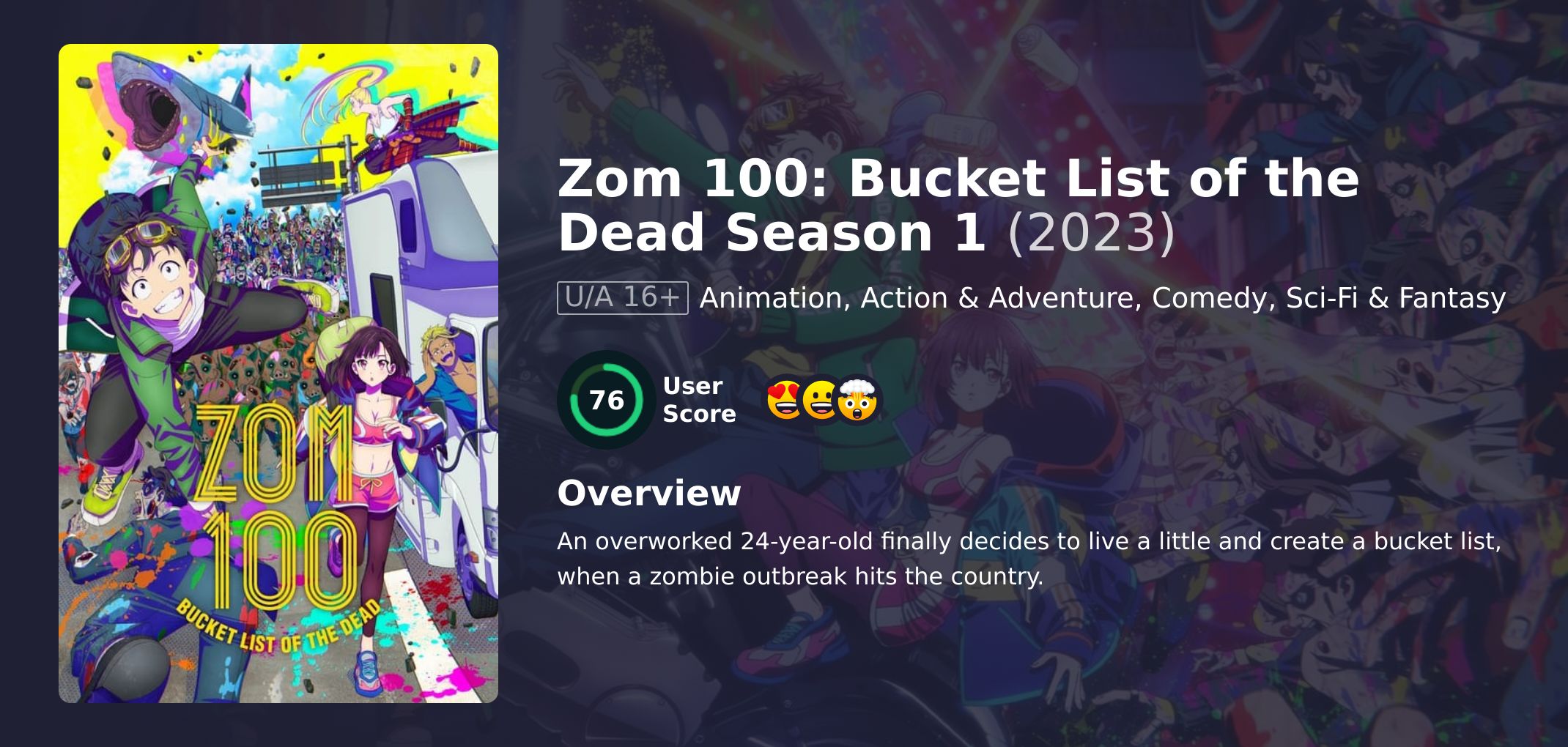 Zom 100: Bucket List of the Dead Season 1 Hindi Dubbed