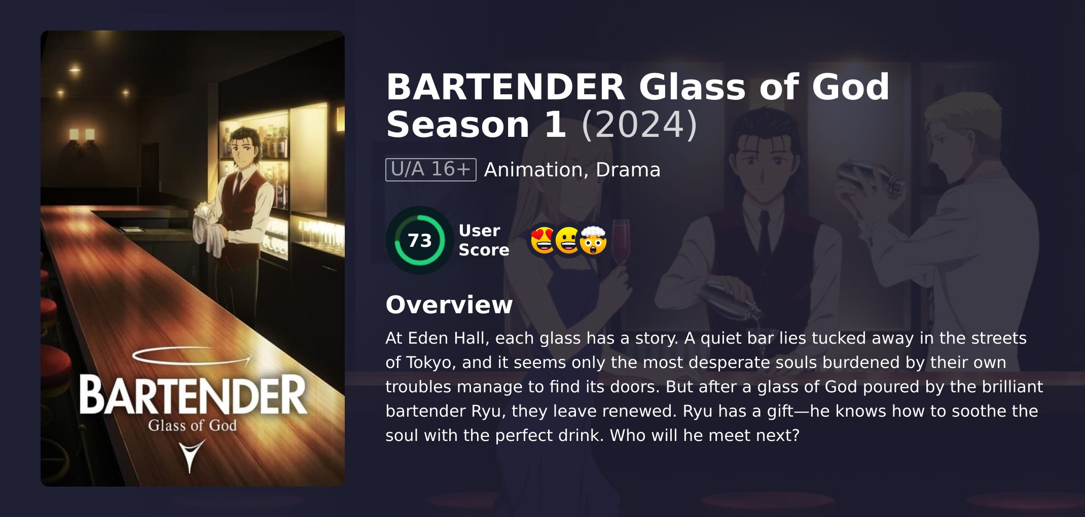 BARTENDER Glass of God Season 1 Hindi Dubbed