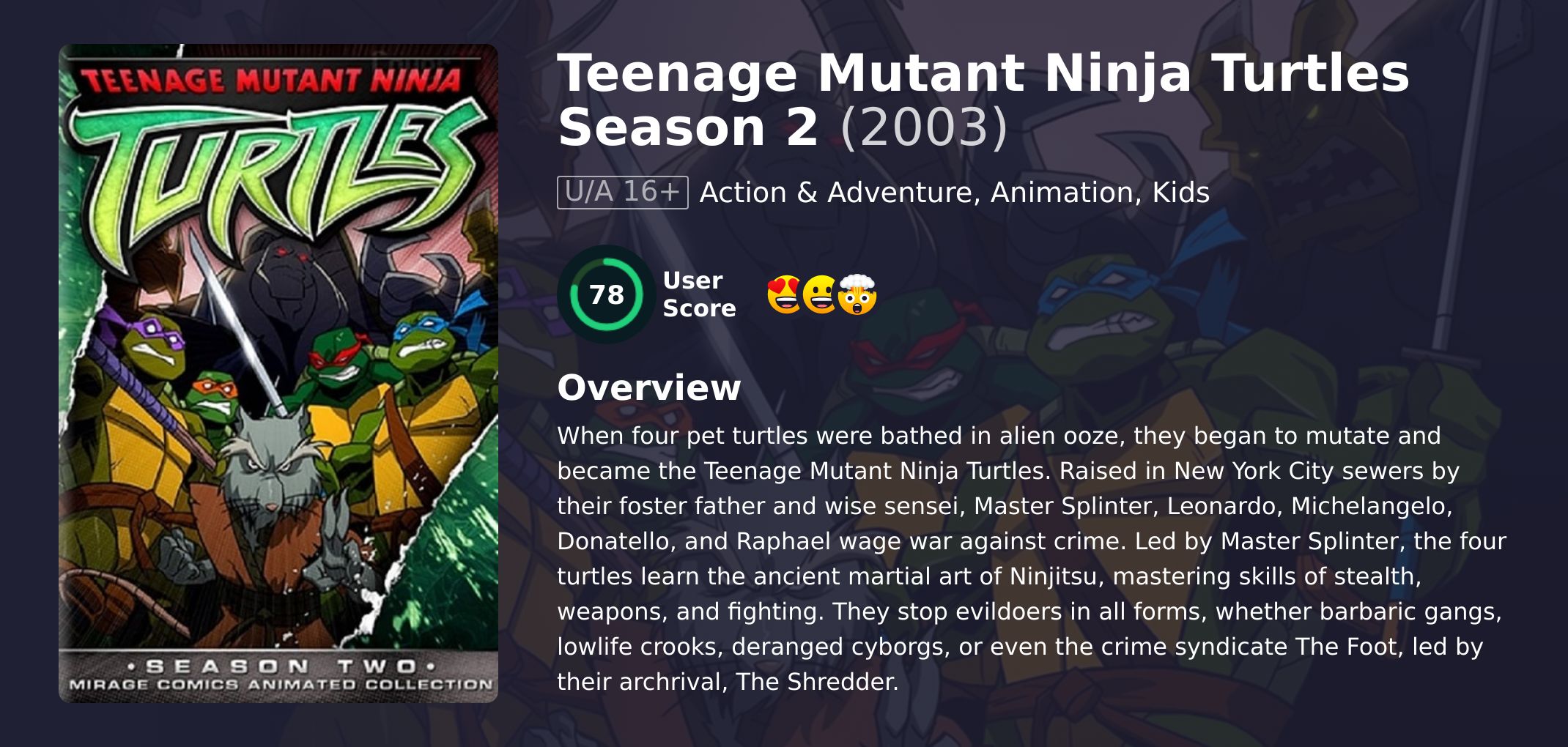 Teenage Mutant Ninja Turtles Season 2 English Dubbed