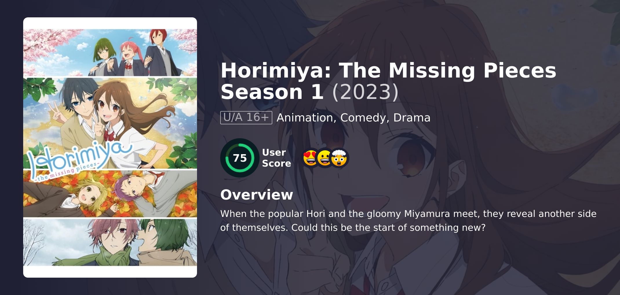 Horimiya: The Missing Pieces Season 1 Hindi Dubbed