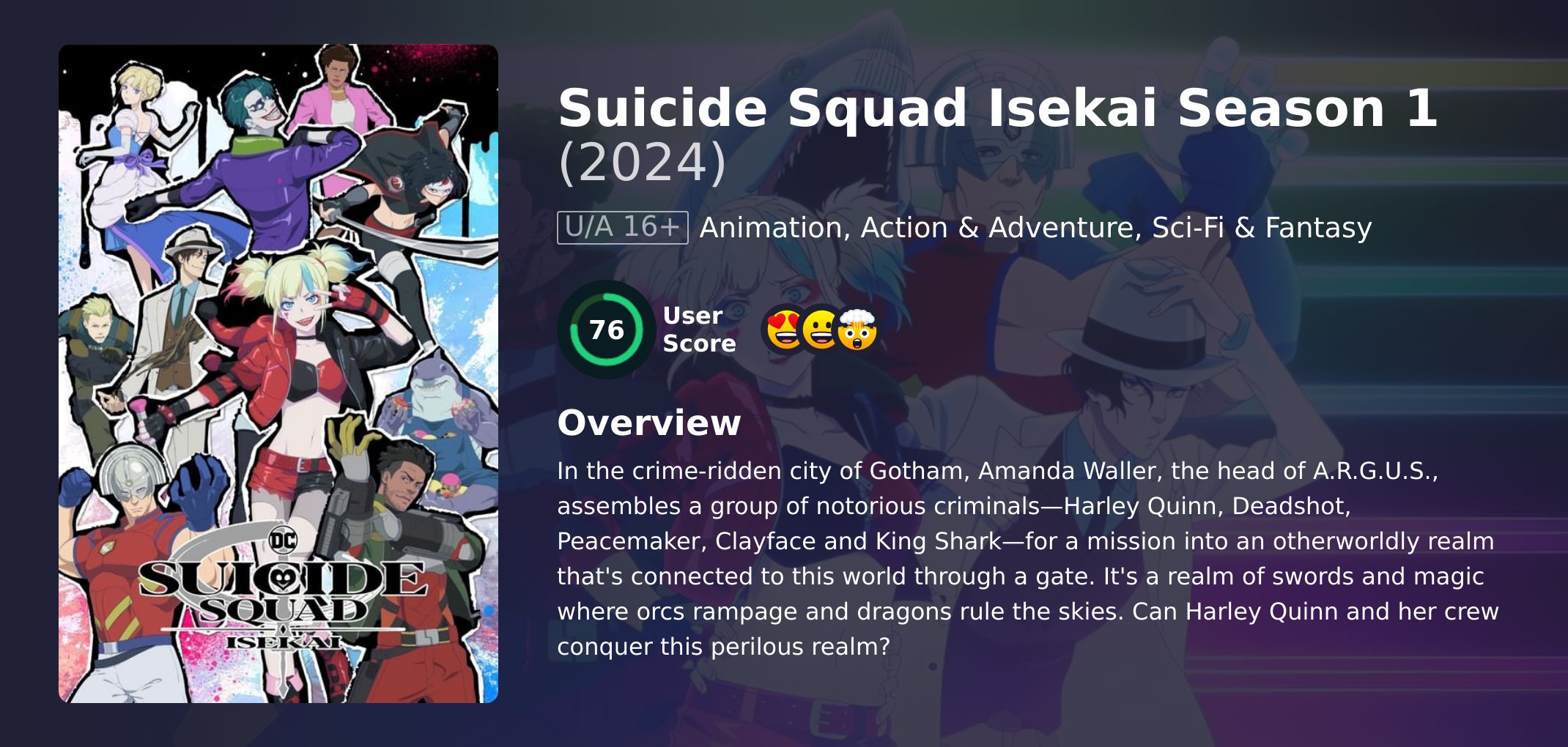 Suicide Squad Isekai Season 1 English Dubbed