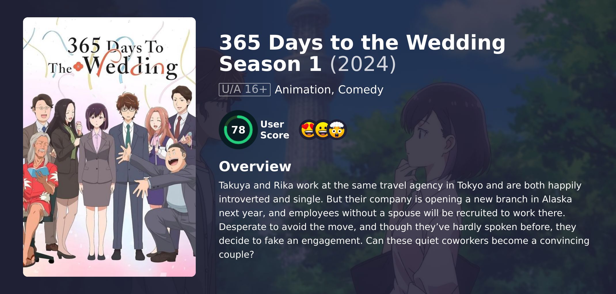 365 Days to the Wedding Season 1 Hindi Dubbed