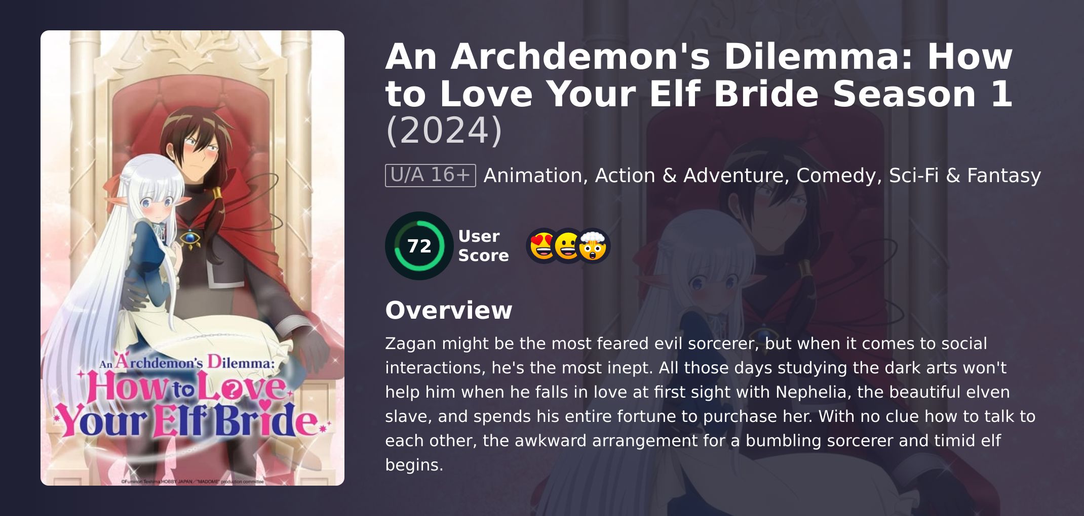 An Archdemon's Dilemma: How to Love Your Elf Bride Season 1 Hindi Dubbed